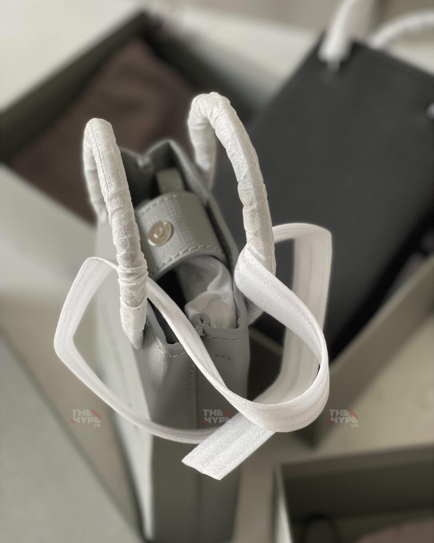 BALENCIAGA BAG - Túi Blcg Shopping Phone Holder (Grey) [Mirror Quality]