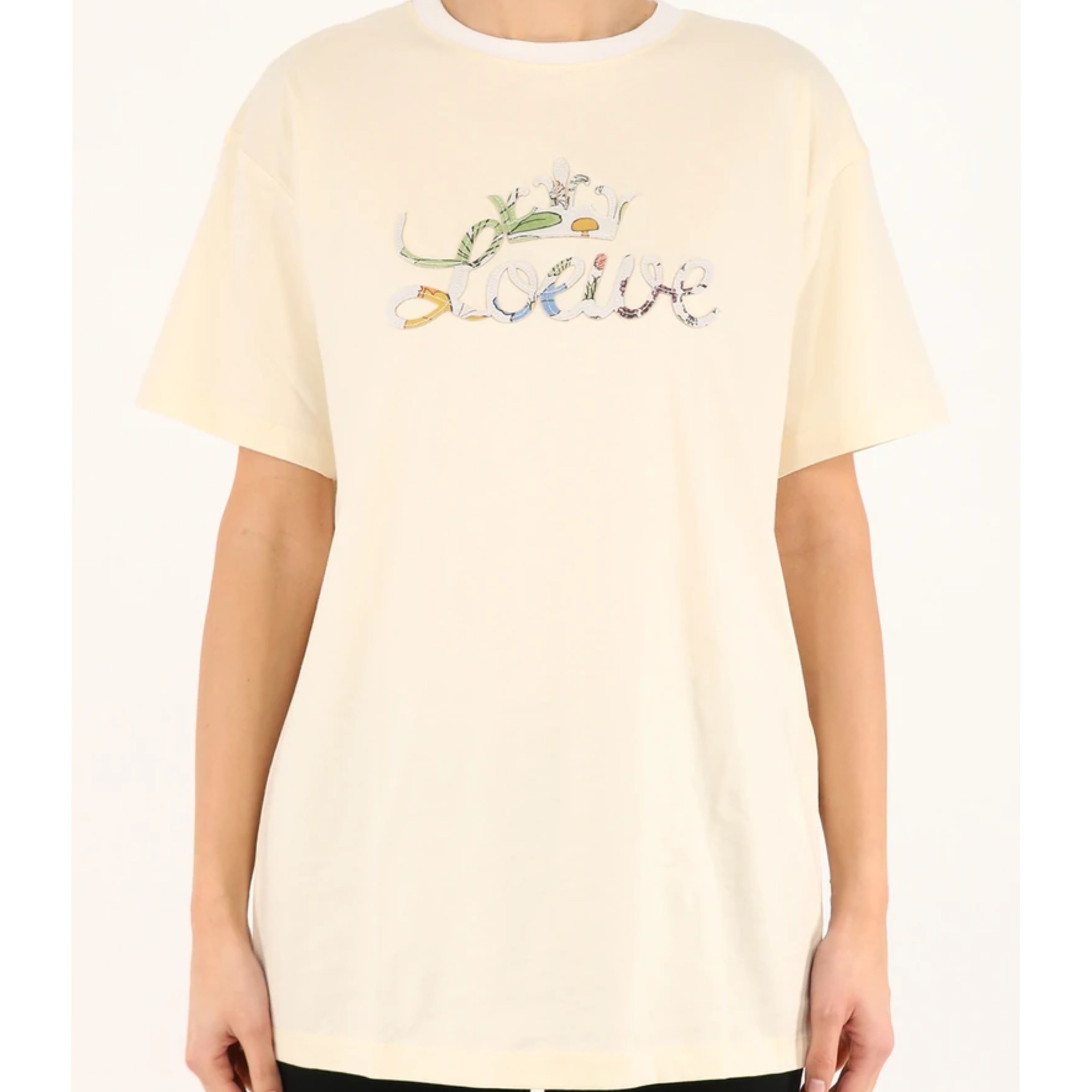 LOEWE TEE - Áo Thun Loewe Logo Print (Cream) [Mirror Quality]