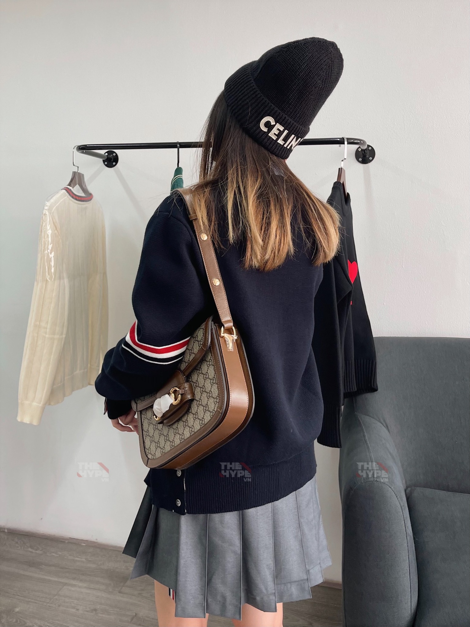 THOM BROWNE CARDIGAN - Áo khoác TB Milano Stitch Stripe Armband (Navy) [Mirror quality]