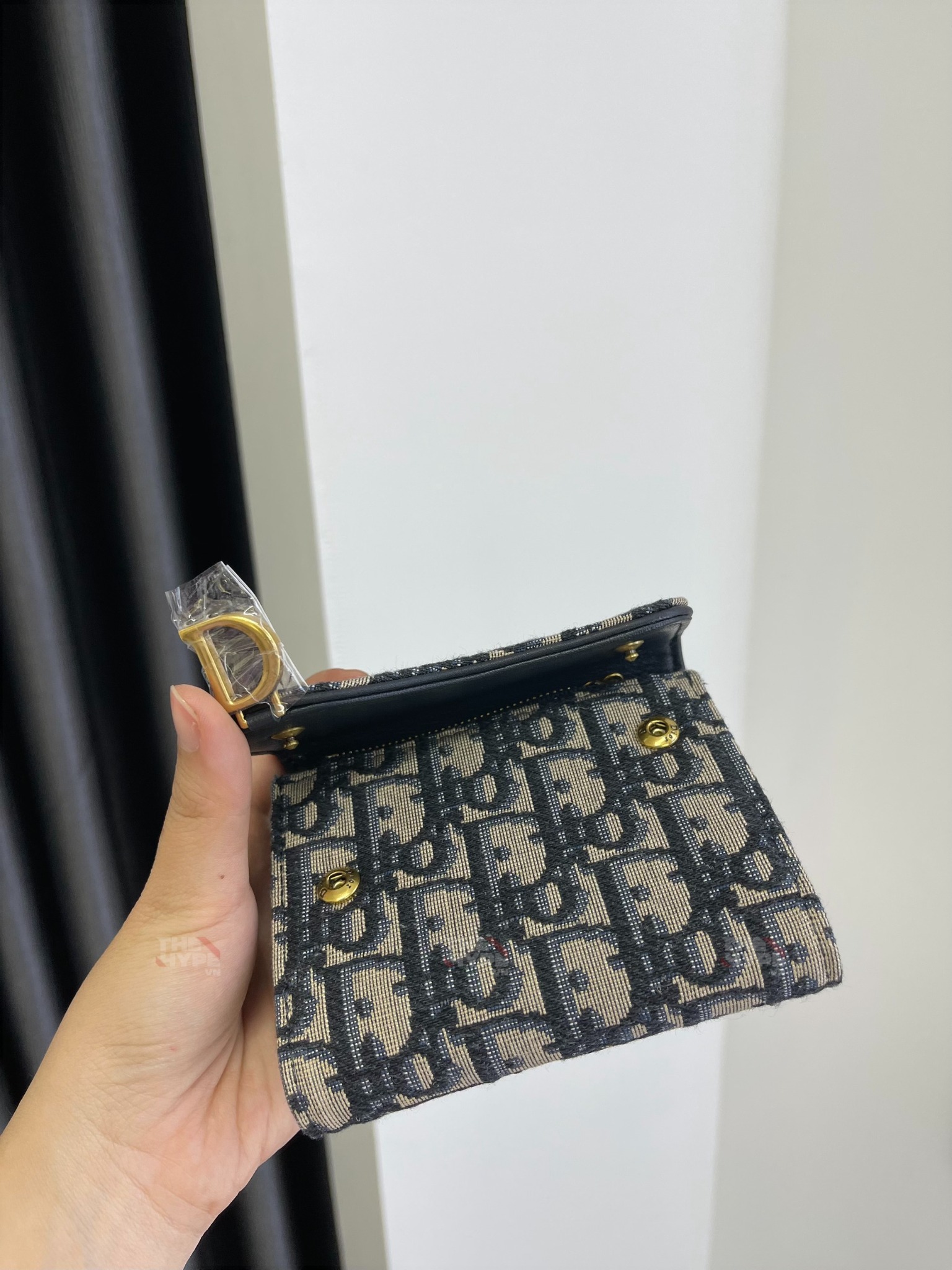 DIOR WALLET - Ví Dior Saddle Lotus Oblique Jacquard (Blue) [Mirror Quality]