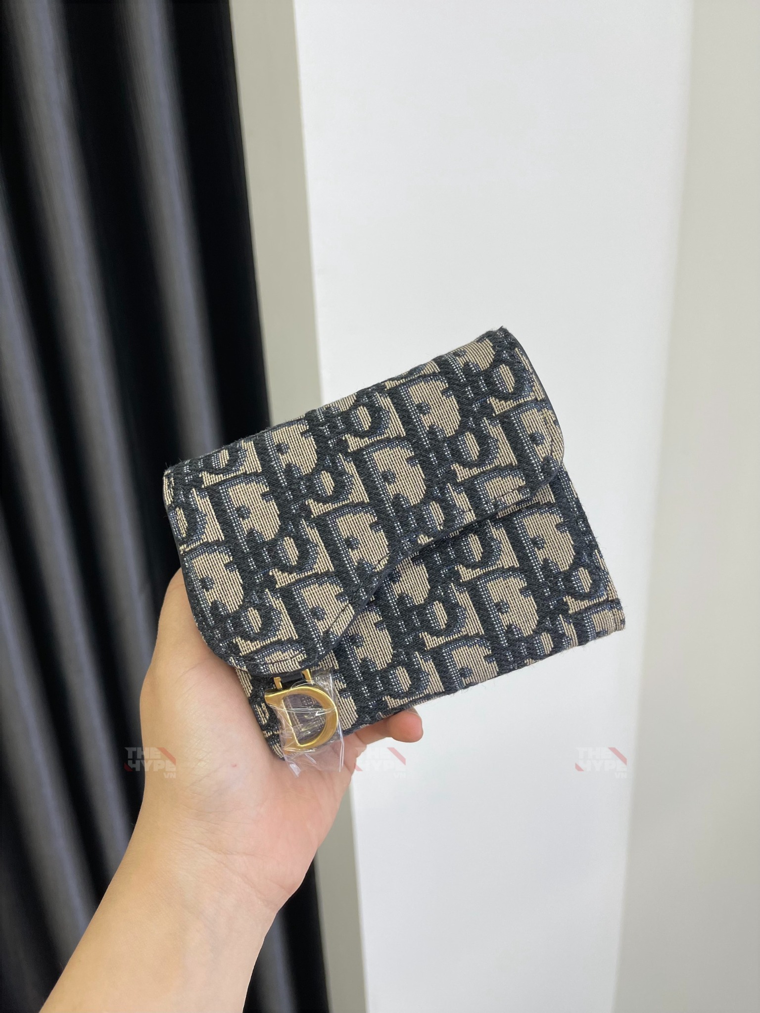 DIOR WALLET - Ví Dior Saddle Lotus Oblique Jacquard (Blue) [Mirror Quality]