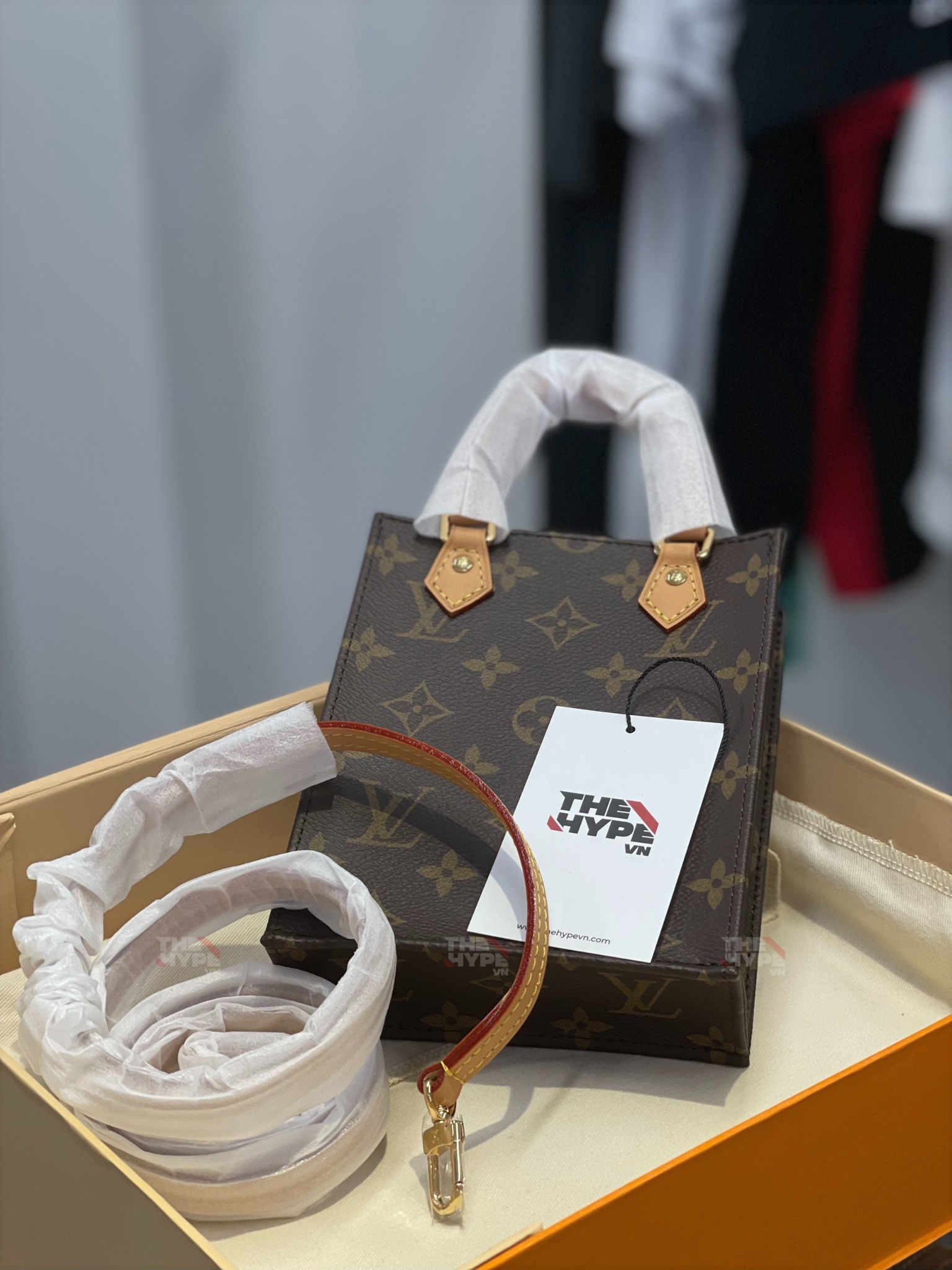 LOUIS VUITTON BAG - Túi LV Petit Sac Plat (Brown) [Mirror Quality]