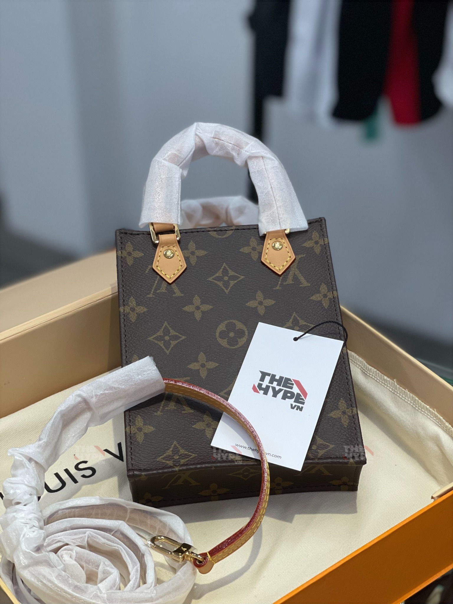 LOUIS VUITTON BAG - Túi LV Petit Sac Plat (Brown) [Mirror Quality]