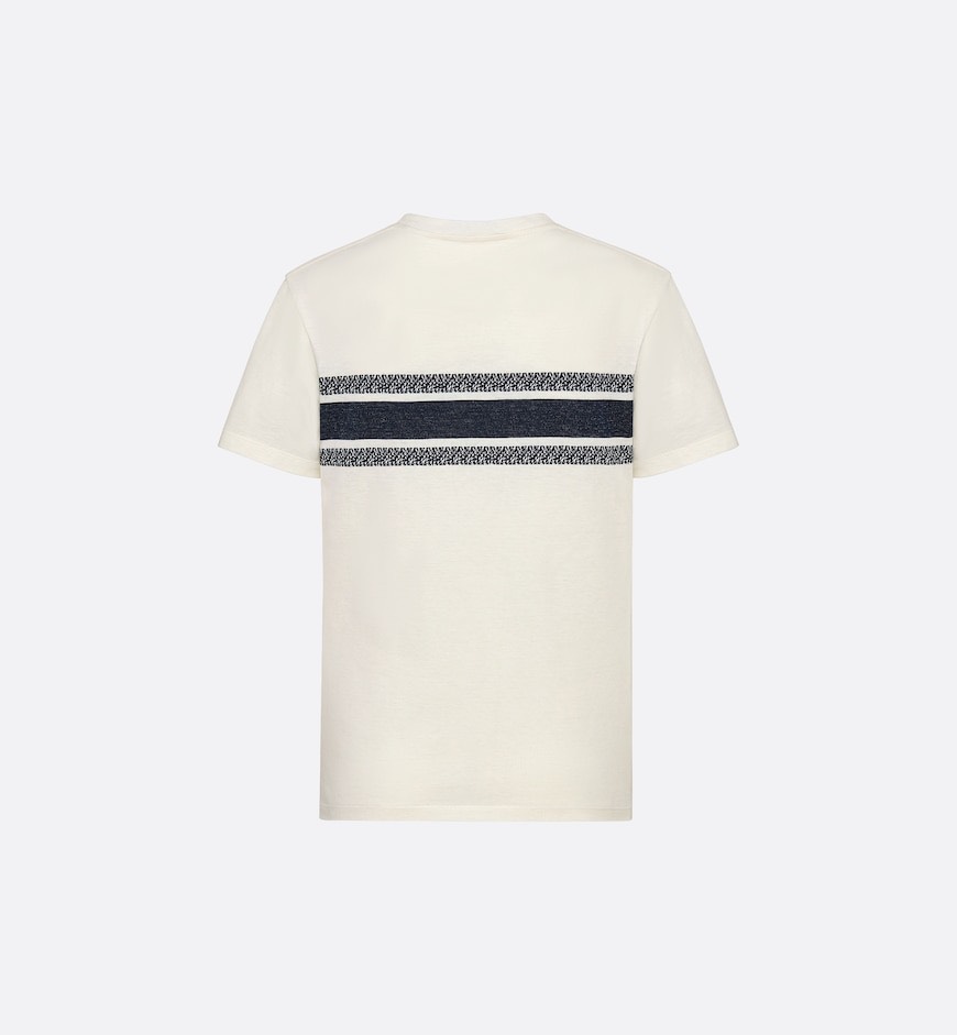 DIOR TEE - Áo Dior Blue Cotton Jersey (White) [Mirror Quality]