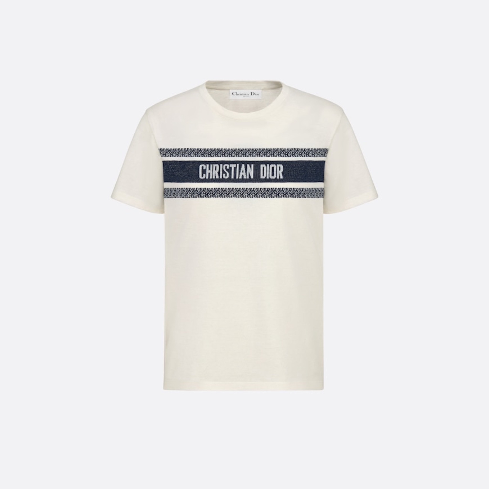 DIOR TEE - Áo Dior Blue Cotton Jersey (White) [Mirror Quality]
