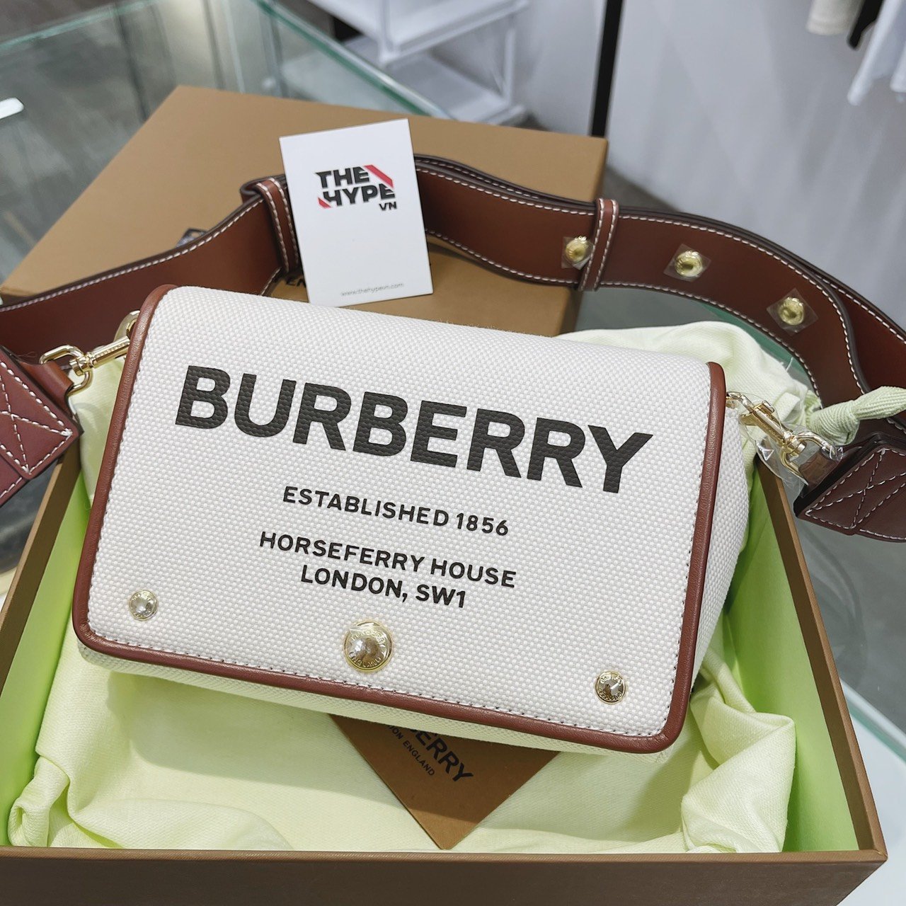 BURBERRY BAG - Túi BBR Small Horseferry Crossbody Canvas [Mirror Quality]