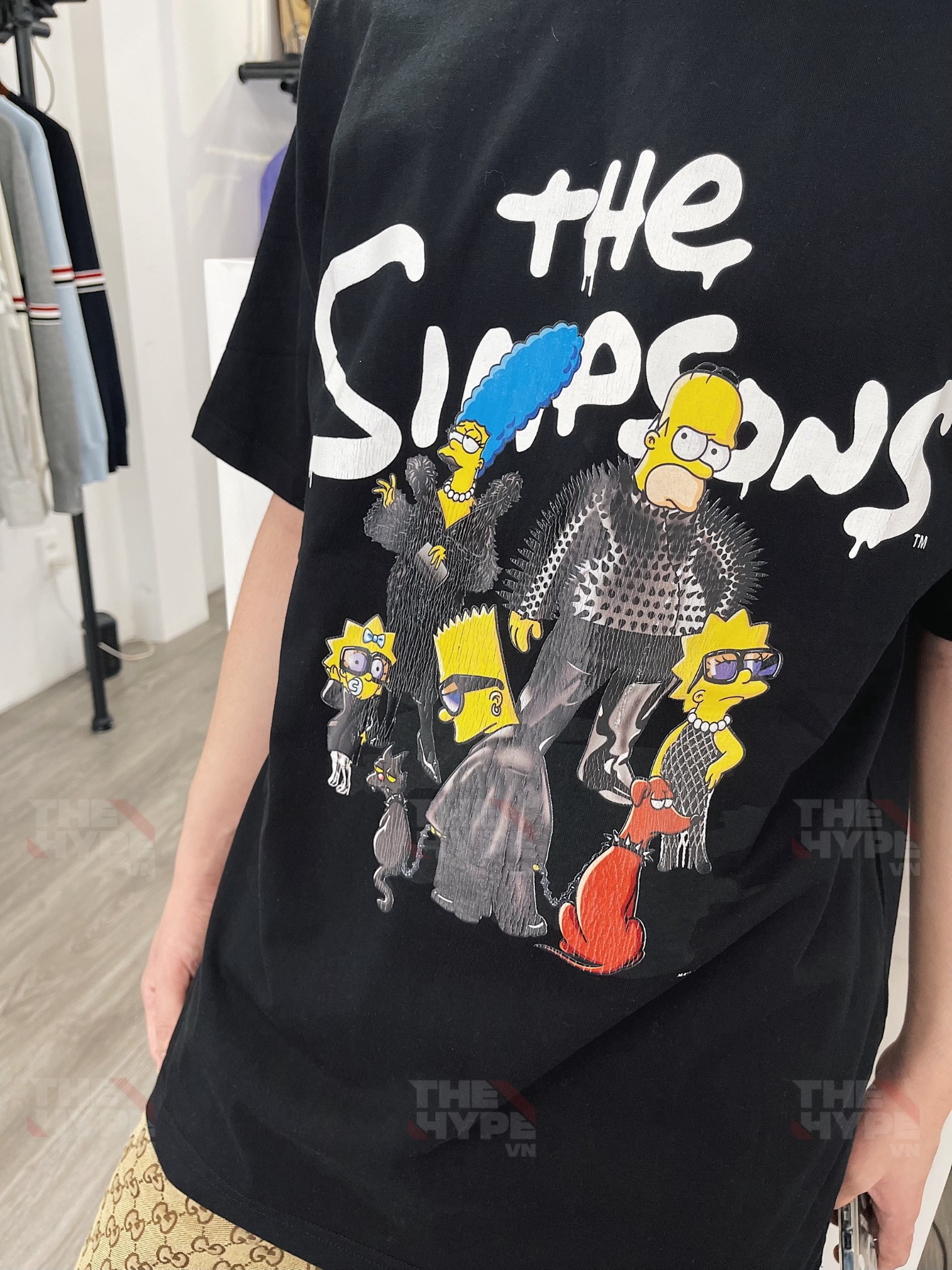 BALENCIAGA TEE - Áo Blcg Simpsons Print Cotton (Black) [Mirror Quality]