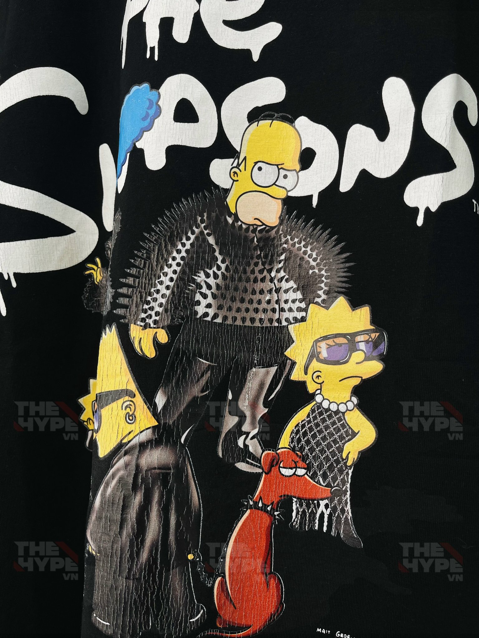 BALENCIAGA TEE - Áo Blcg Simpsons Print Cotton (Black) [Mirror Quality]