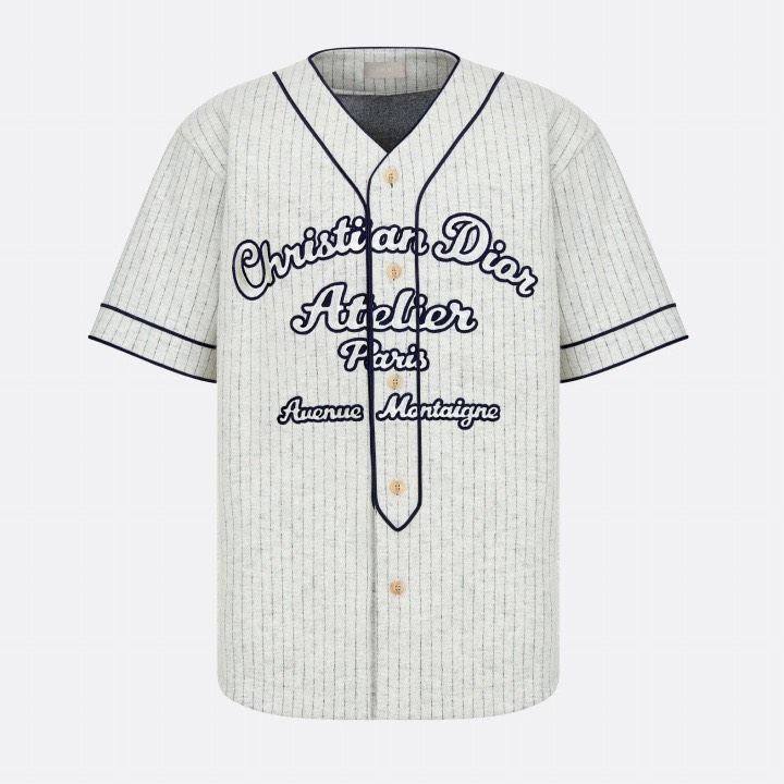 DIOR SHIRT- Áo Dior Baseball Atelier (Grey) [Mirror Quality]