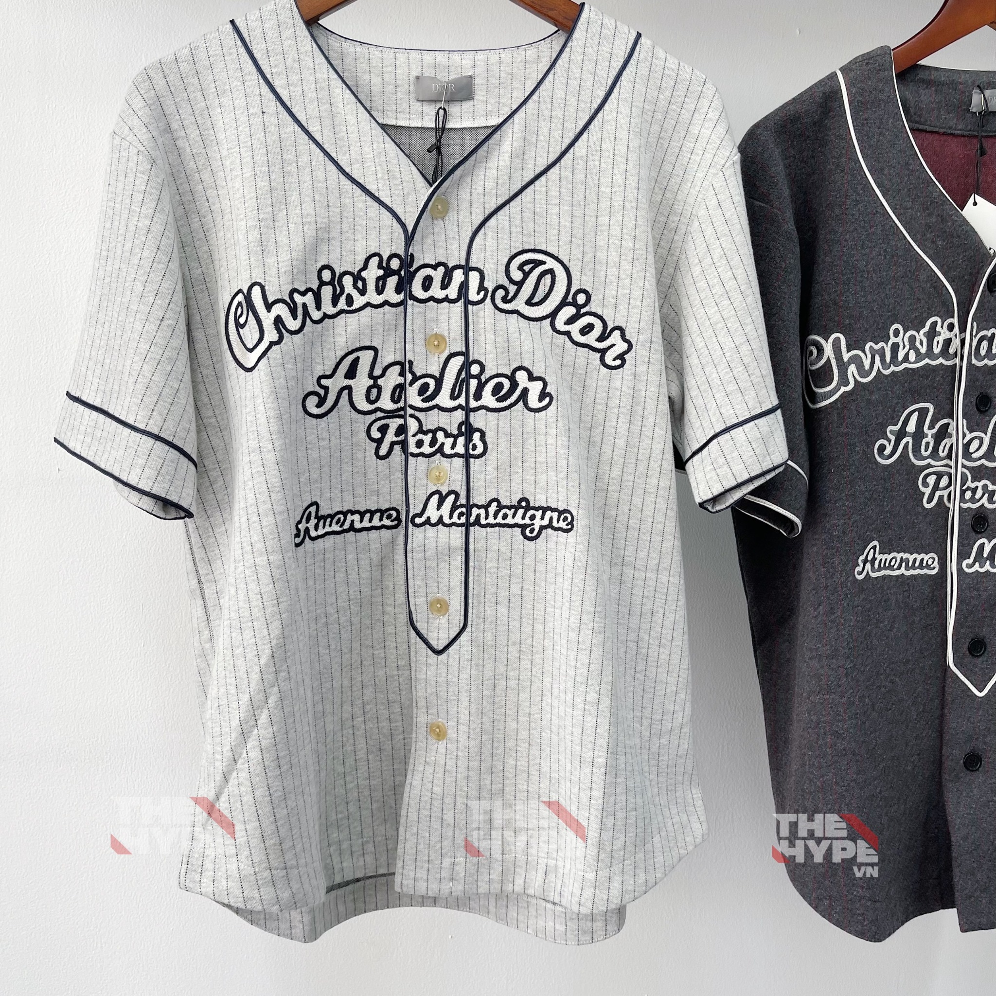 DIOR SHIRT- Áo Dior Baseball Atelier (Grey) [Mirror Quality]