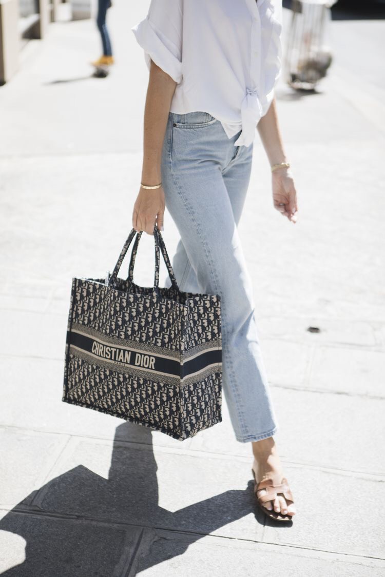 Túi Dior Large Oblique Embroidery Tote (Black) [Mirror Quality]