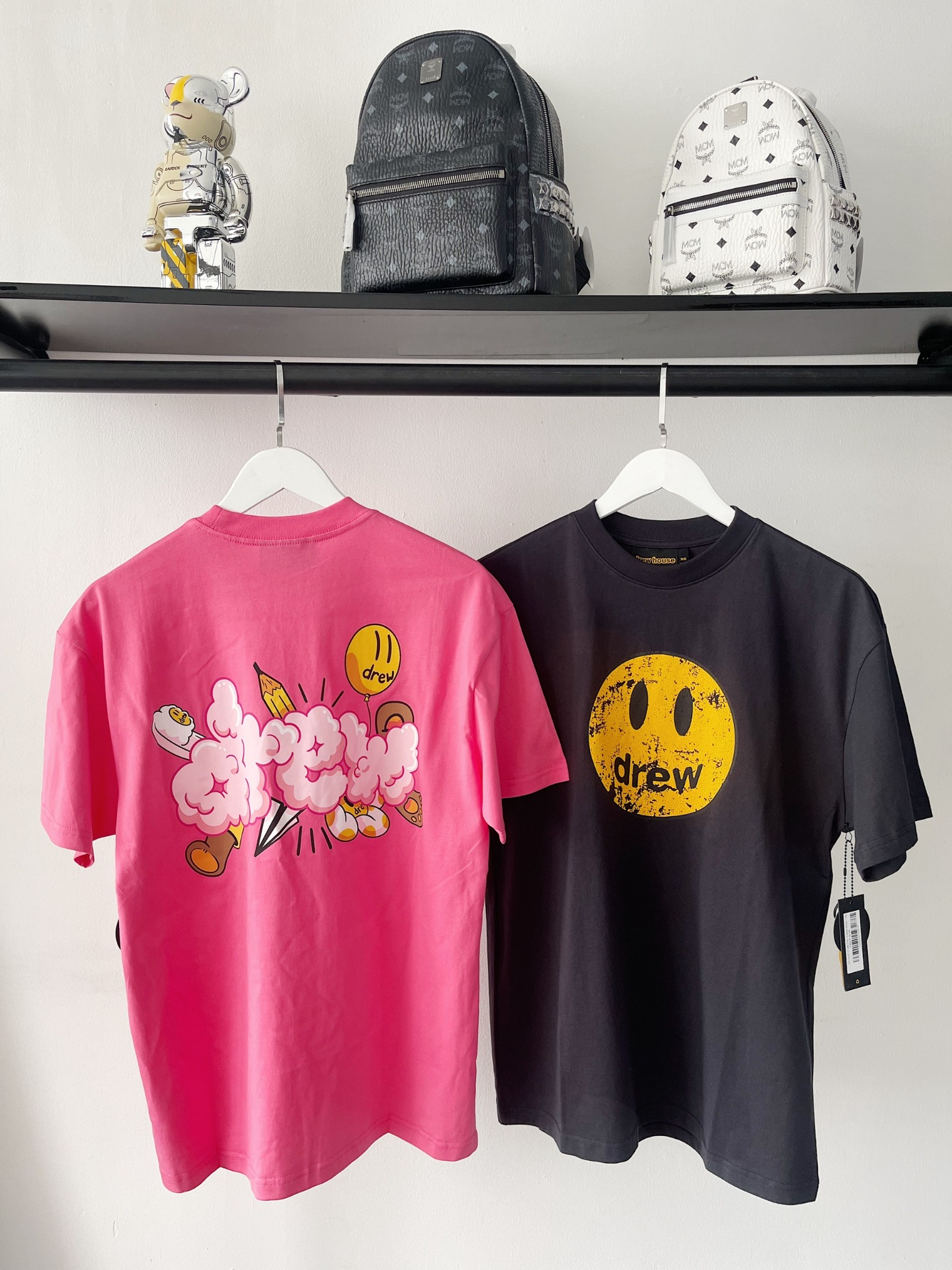 DREW TEE - Áo Drew House Doodle Joy ss Tee (Hot Pink) [Mirror Quality]
