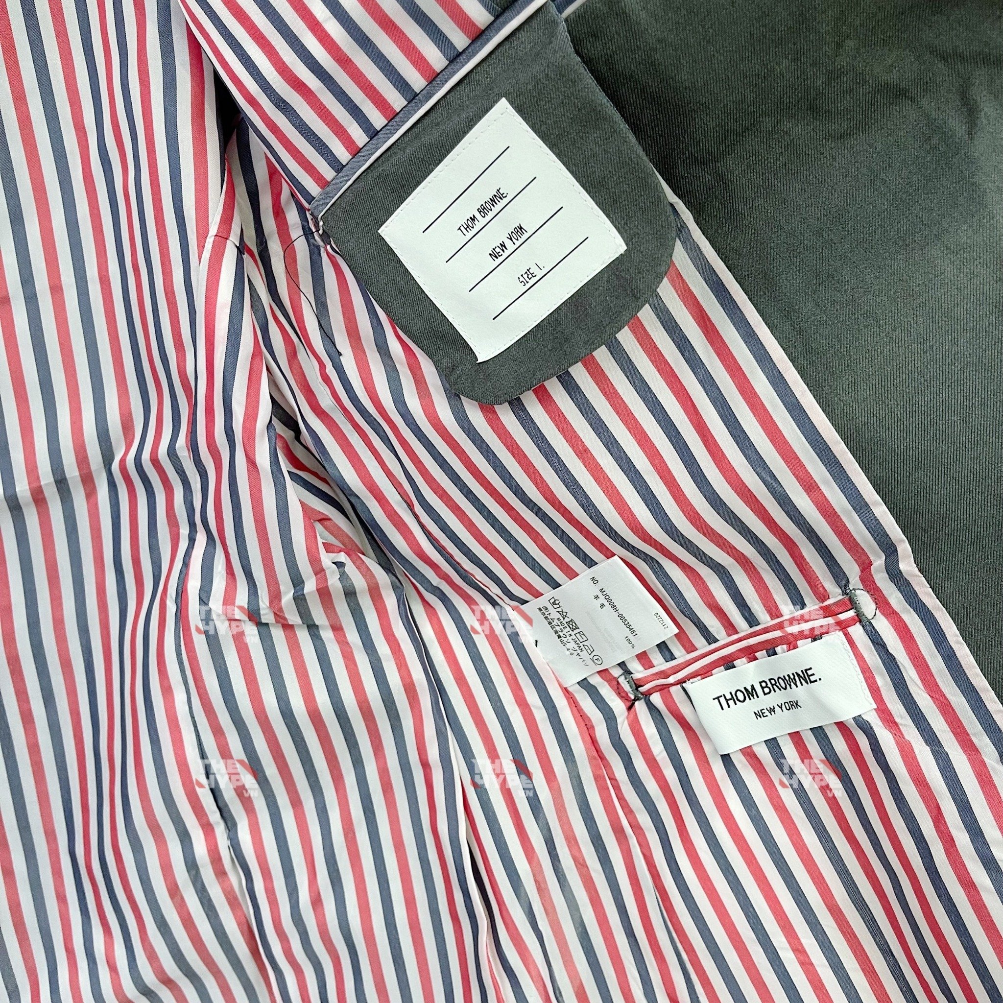THOM BROWNE BLAZER - Áo BLAZER TB 4 Bar (Grey) [Mirror quality]