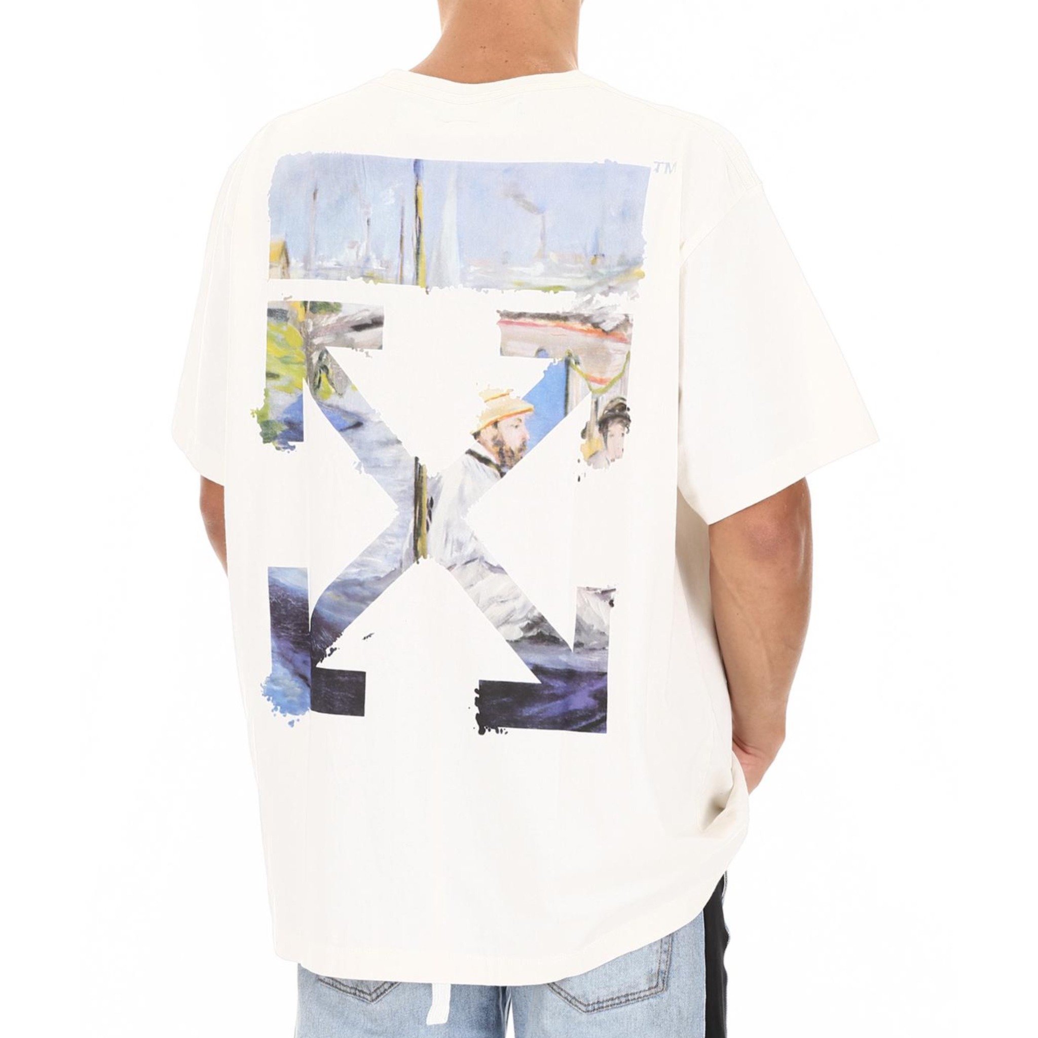 OFF-WHITE TEE - Áo OW Multicolor Arrow (White) [MIRROR QUALITY]