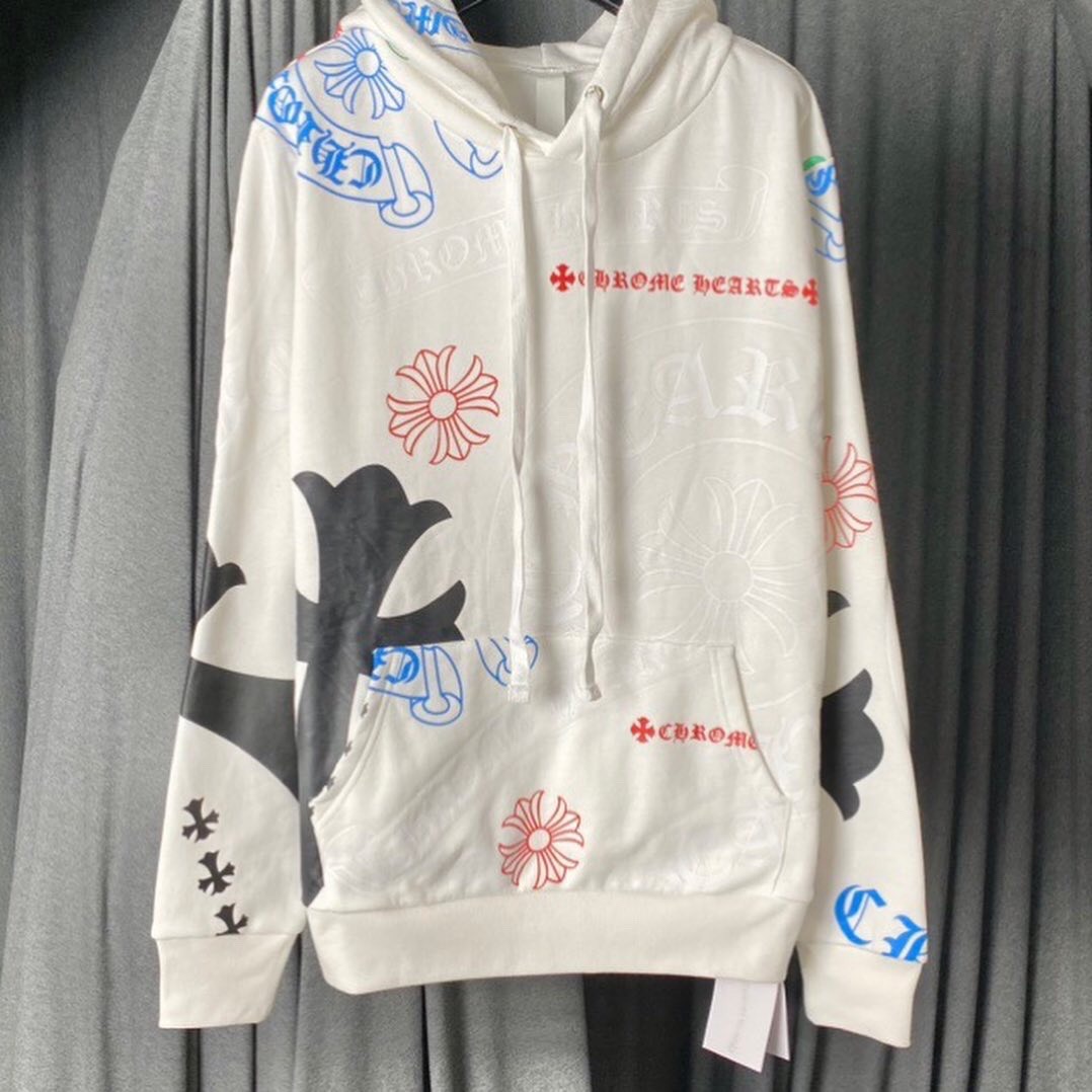 CHROME HEARTS HOODIE - Áo Nỉ CH Stencil Matty Boy (White) [MIRROR QUALITY]