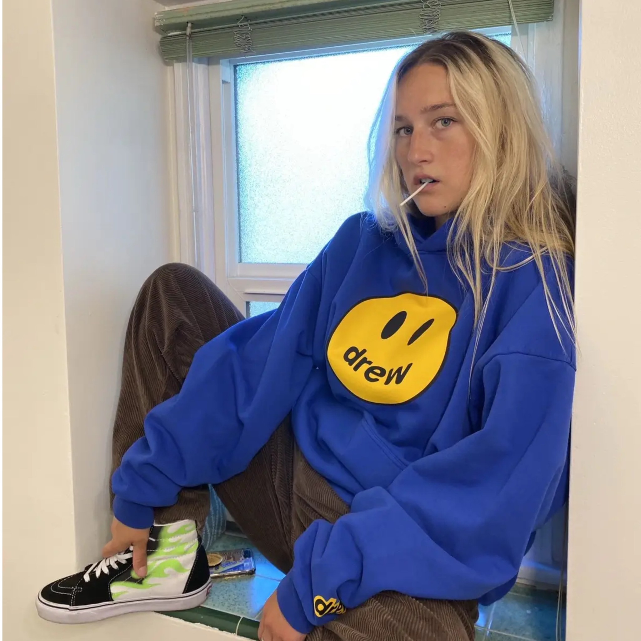 DREW HOODIE - Áo Drew House Mascot (Ink) [Mirror Quality]