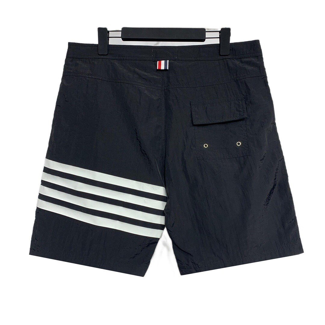 THOM BROWNE SHORTS - Quần Shorts TB Nylon 4 Bar (Navy) [Mirror quality]