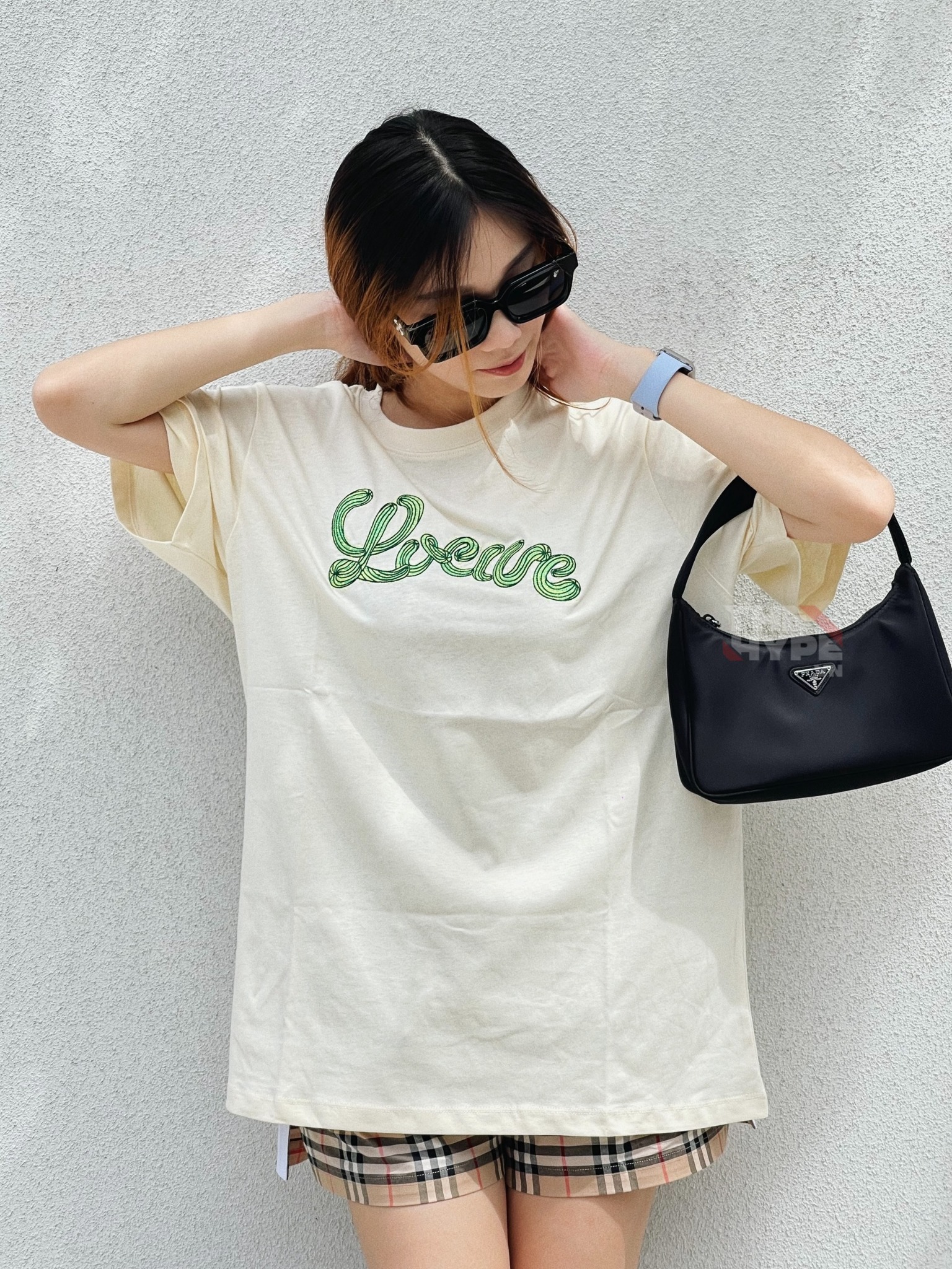 LOEWE TEE - Áo Thun Loewe cactus (Cream) [MIRROR QUALITY]