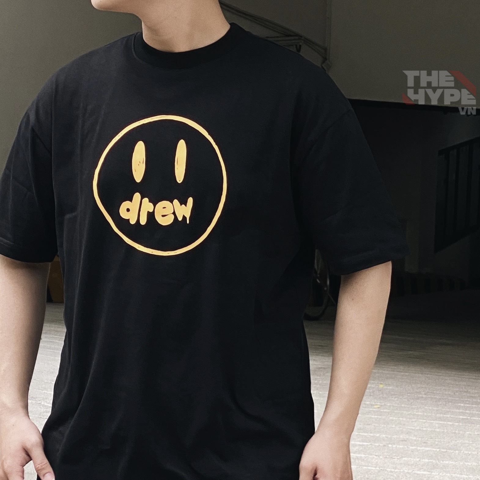 DREW TEE - Áo Thun Drew Painted Logo (Black) [Mirror Quality]
