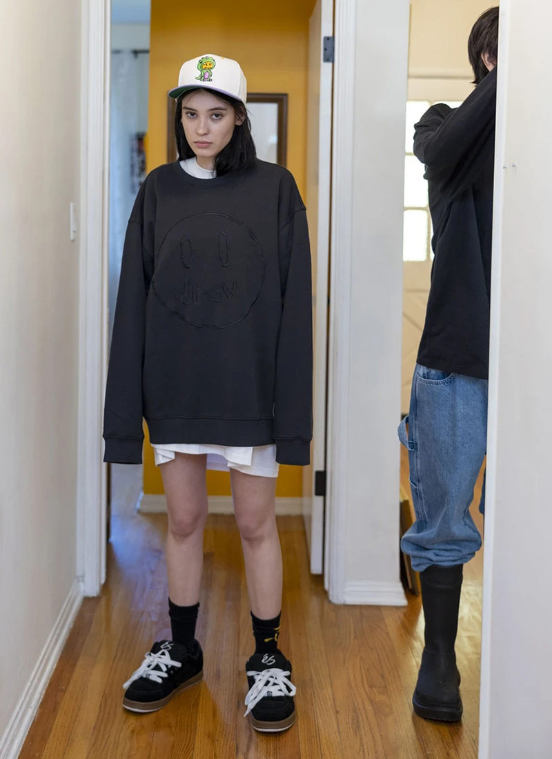 DREW SWEATER - Áo Drew House Sketch Crewneck (Black) [Mirror Quality]