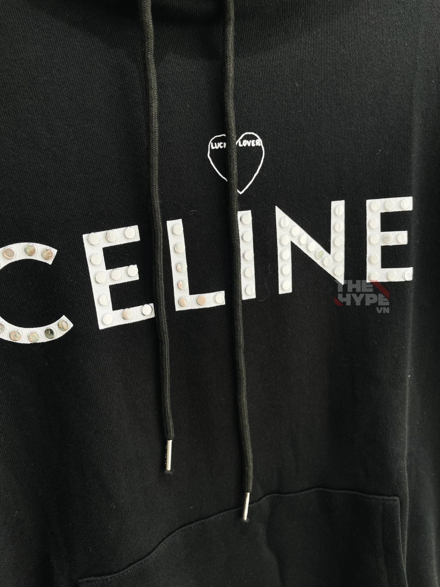 CELINE HOODIE - Áo Celine Lucky Lover (Black) [Mirror Quality]