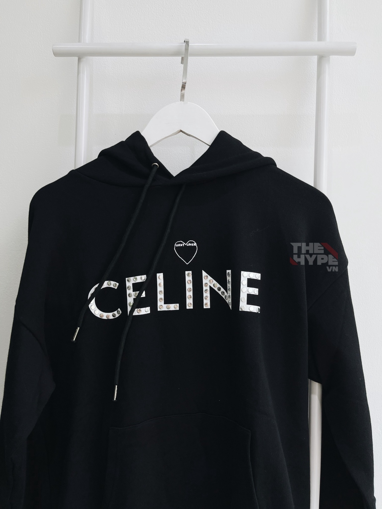 CELINE HOODIE - Áo Celine Lucky Lover (Black) [Mirror Quality]
