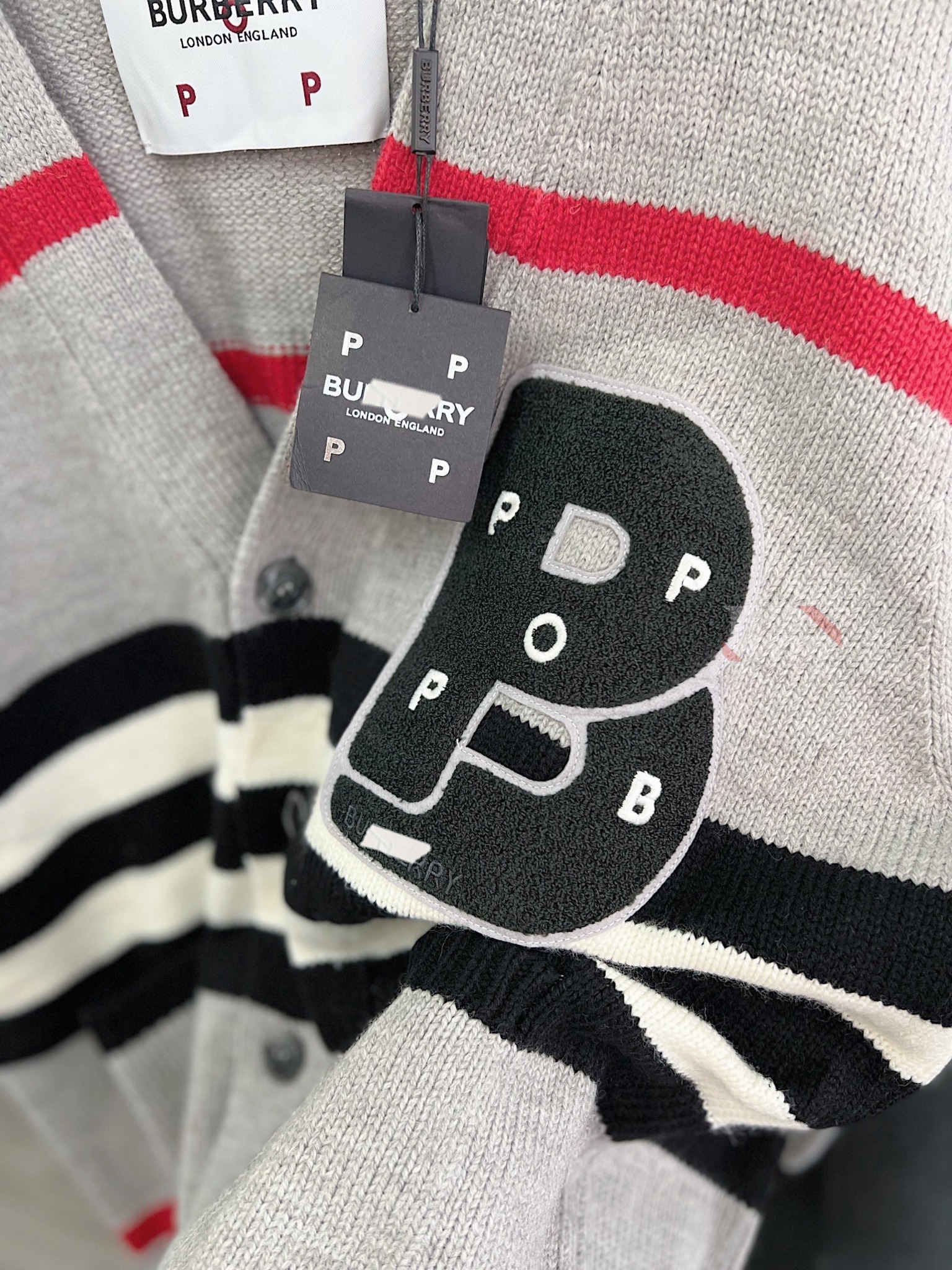 BURBERRY CARDIGAN - Áo Khoác BBR Icon Stripe Intarsia Wool (Brown) [Mirror Quality]