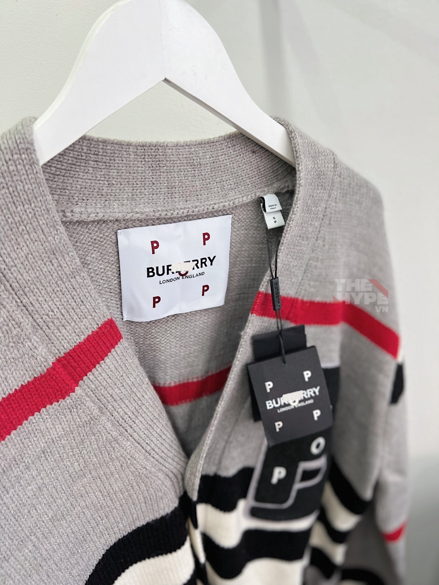 BURBERRY CARDIGAN - Áo Khoác BBR Icon Stripe Intarsia Wool (Brown) [Mirror Quality]