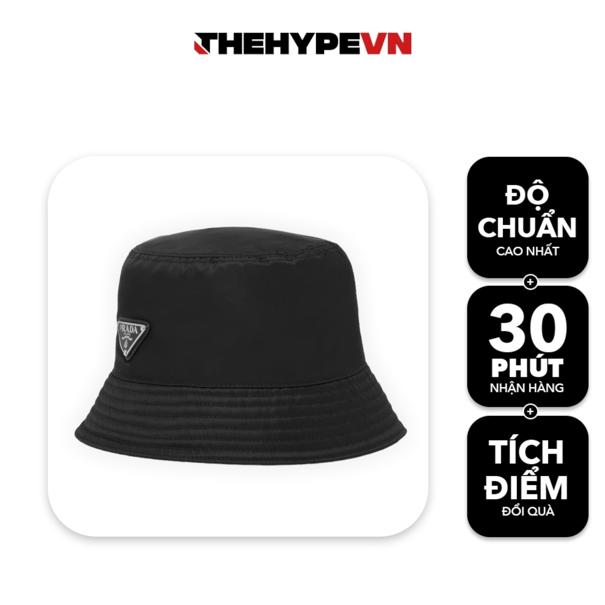 PRADA BUCKET HAT- Nón Re-Nylon Bucket Hat [Mirror Quality]