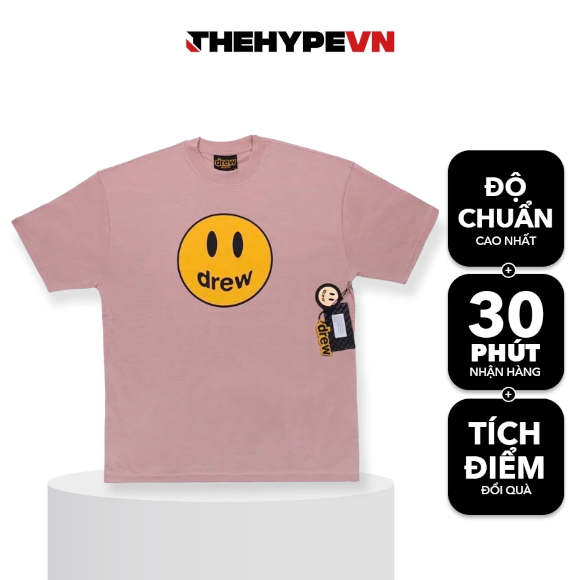 DREW TEE - Áo Drew House Mascot (Dust Rose) [Mirror Quality]