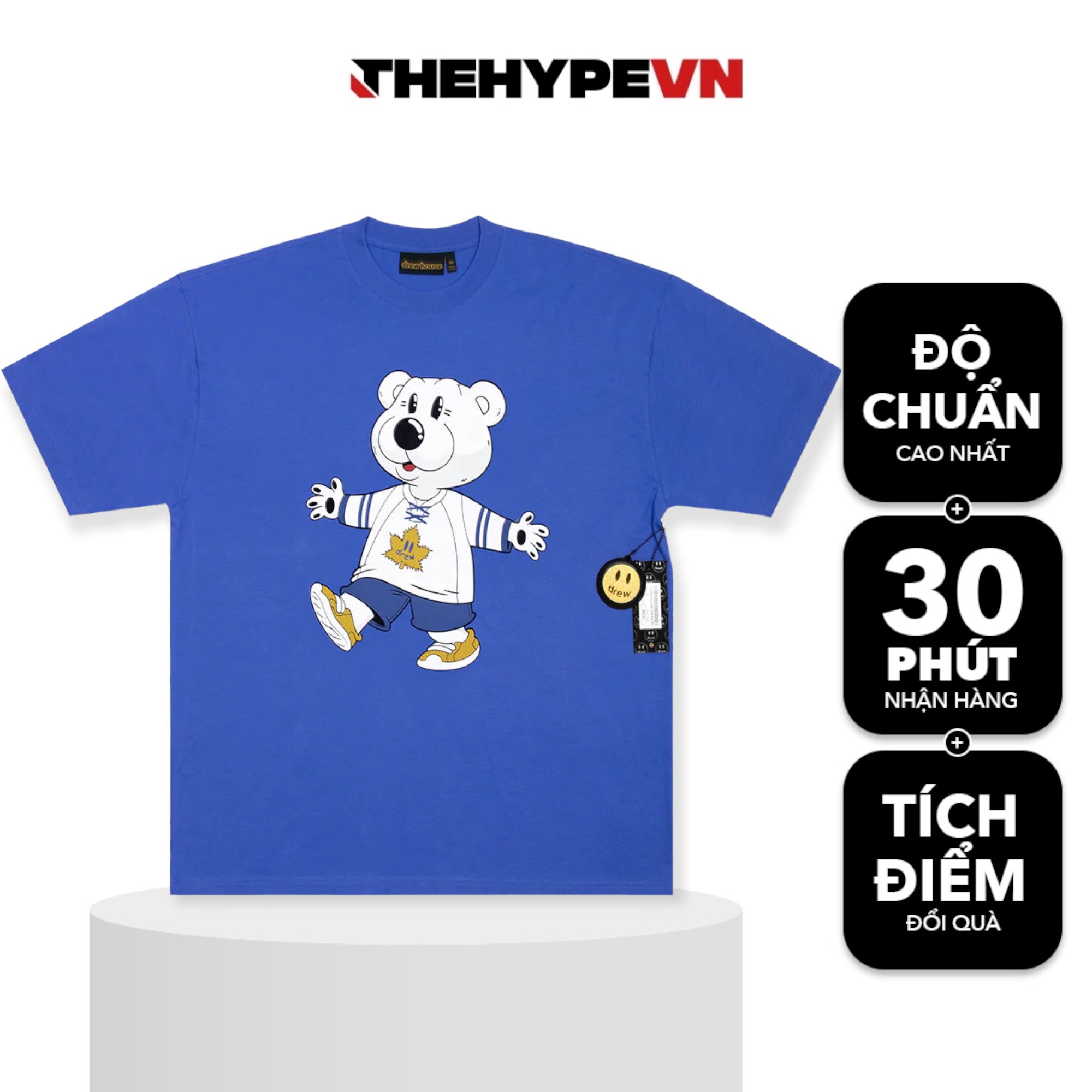 DREW TEE - Áo Drew Toronto Maple Bear (Blue) [Mirror Quality]