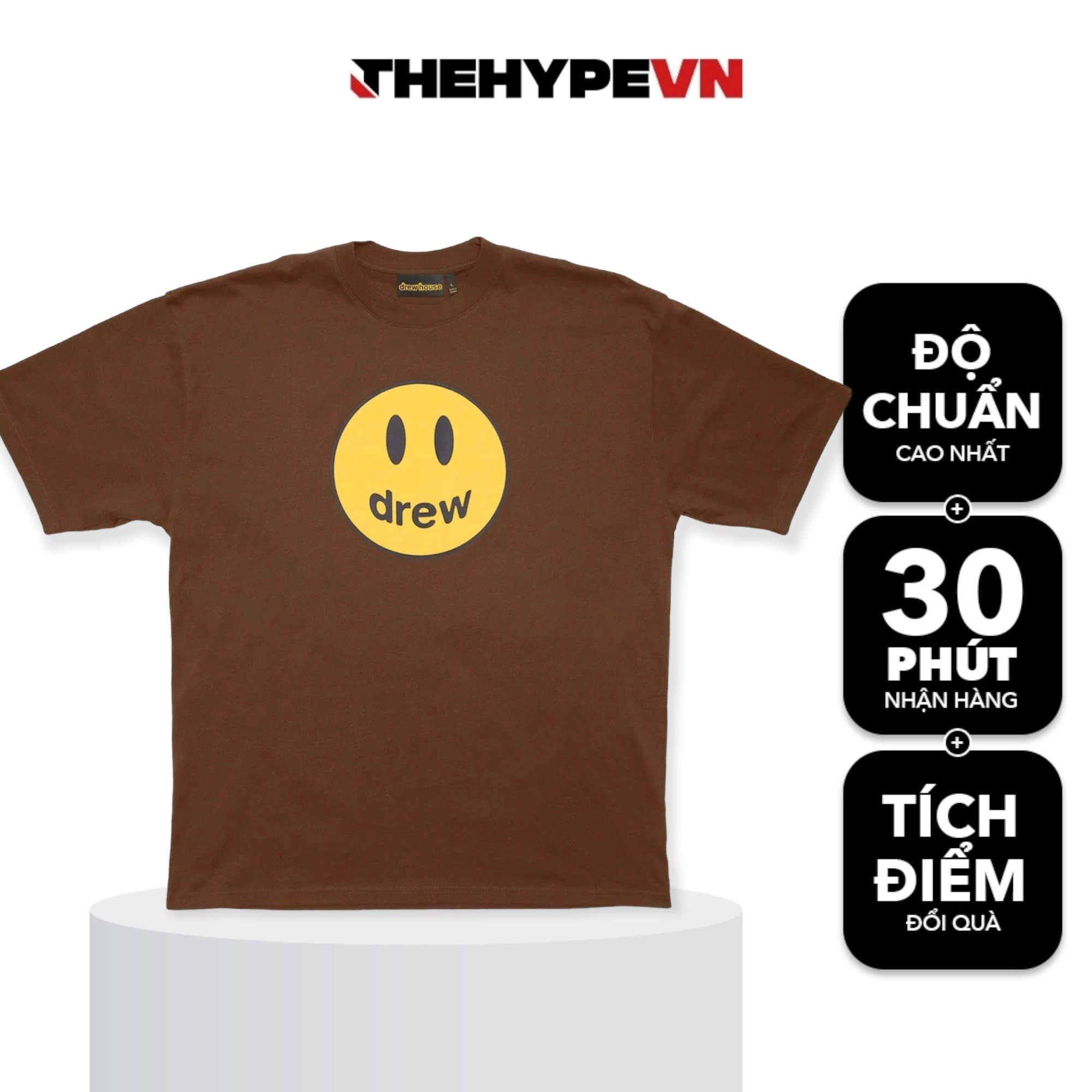 Áo Thun Drew House Mascot (Brown) [Mirror Quality]