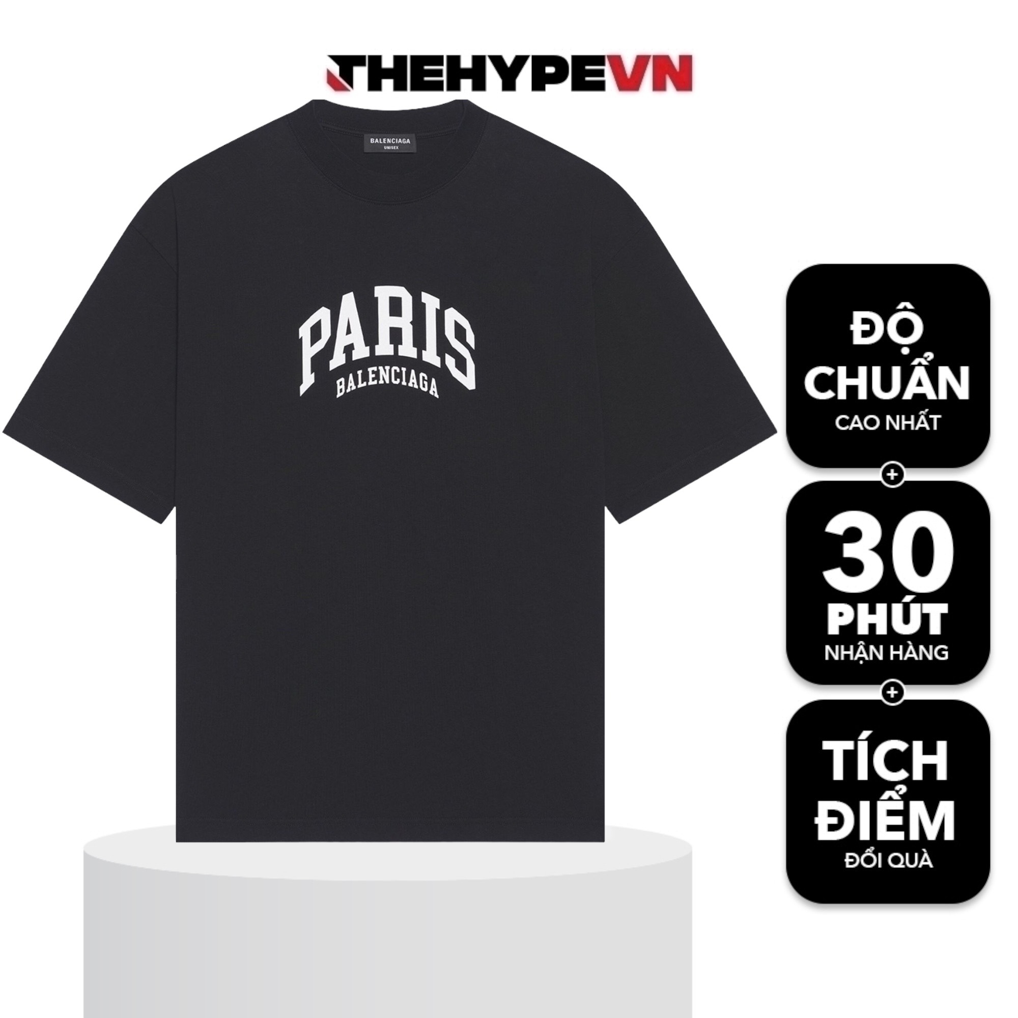 BALENCIAGA TEE - Áo BLCG Cities Paris (Black) [Mirror Quality]