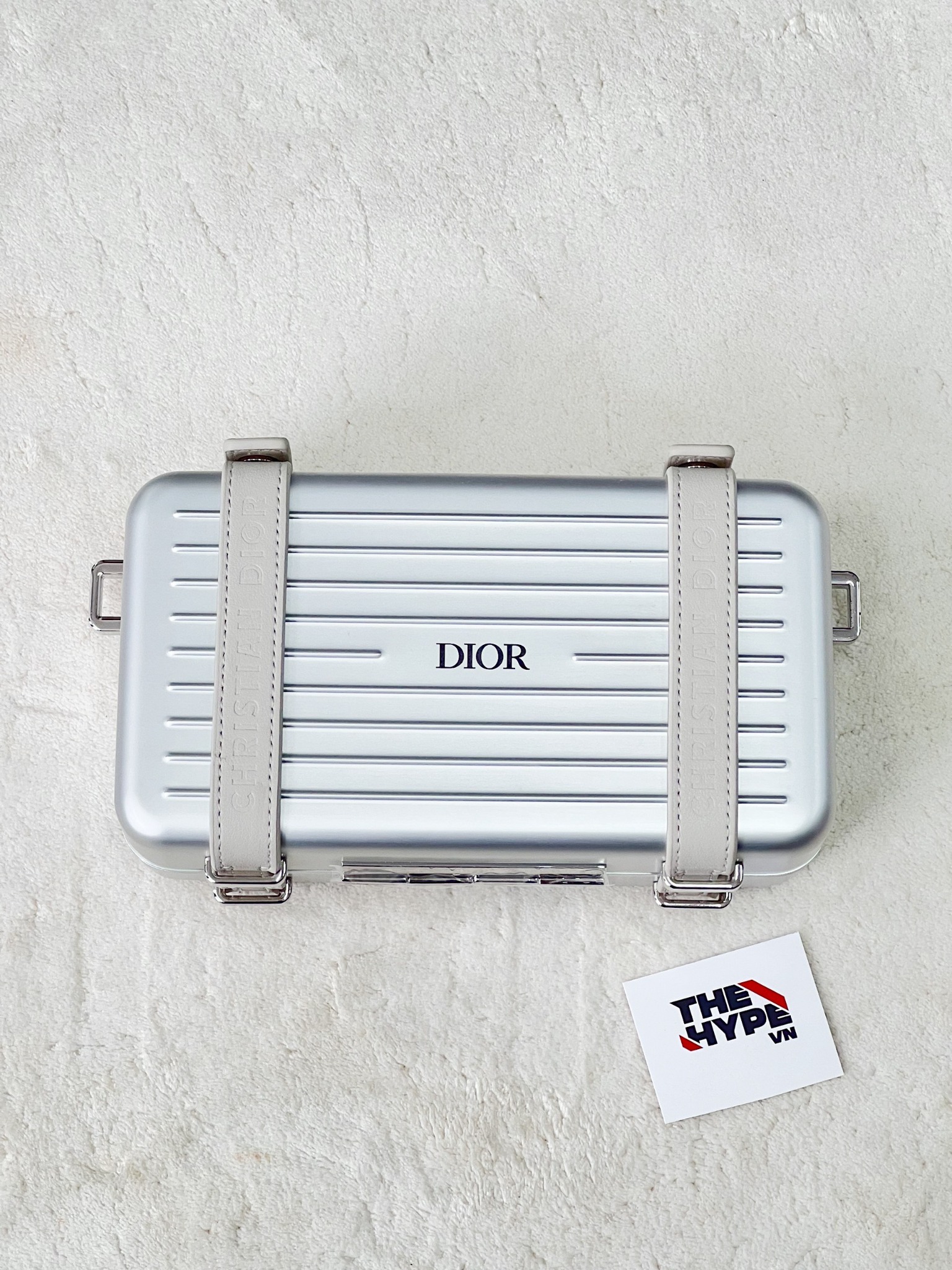 Túi Dior Rimowa Clutch Aluminum Calfskin (Gray) [Mirror Quality]
