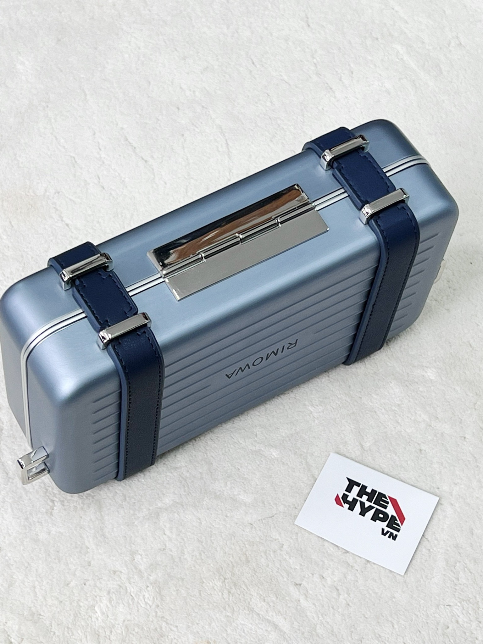 DIOR BAG - Túi Dior Rimowa Clutch Aluminum Calfskin (Navy Blue) [Mirror Quality]