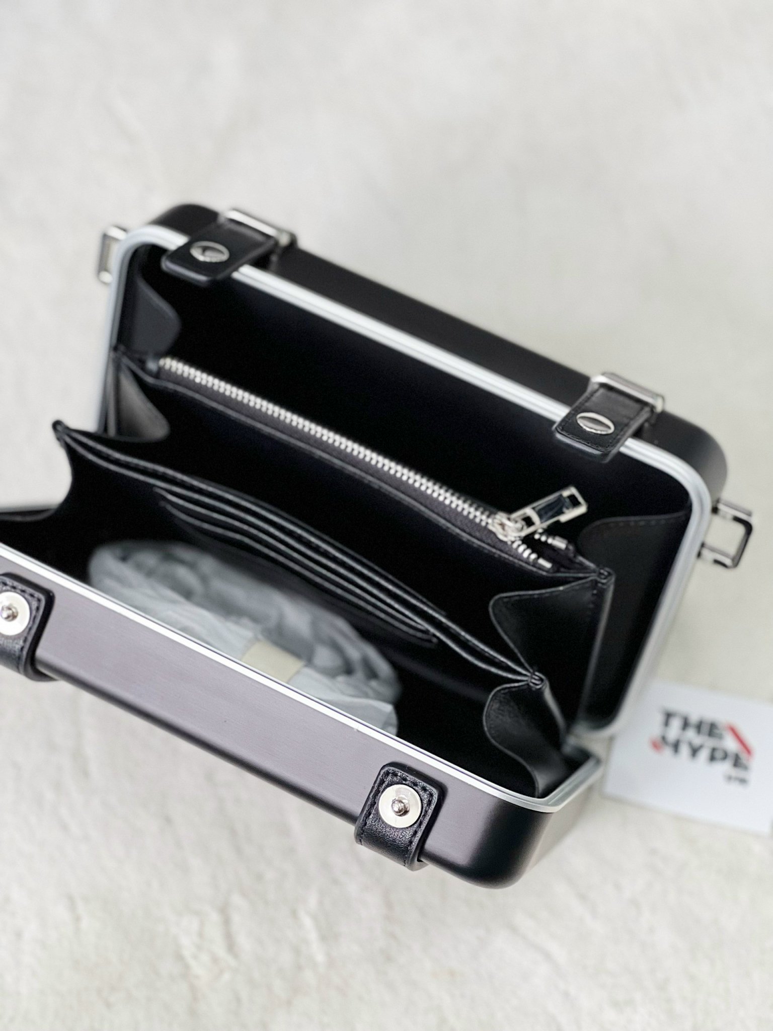 DIOR BAG - Túi Dior Rimowa Clutch Aluminum Calfskin (Black) [Mirror Quality]