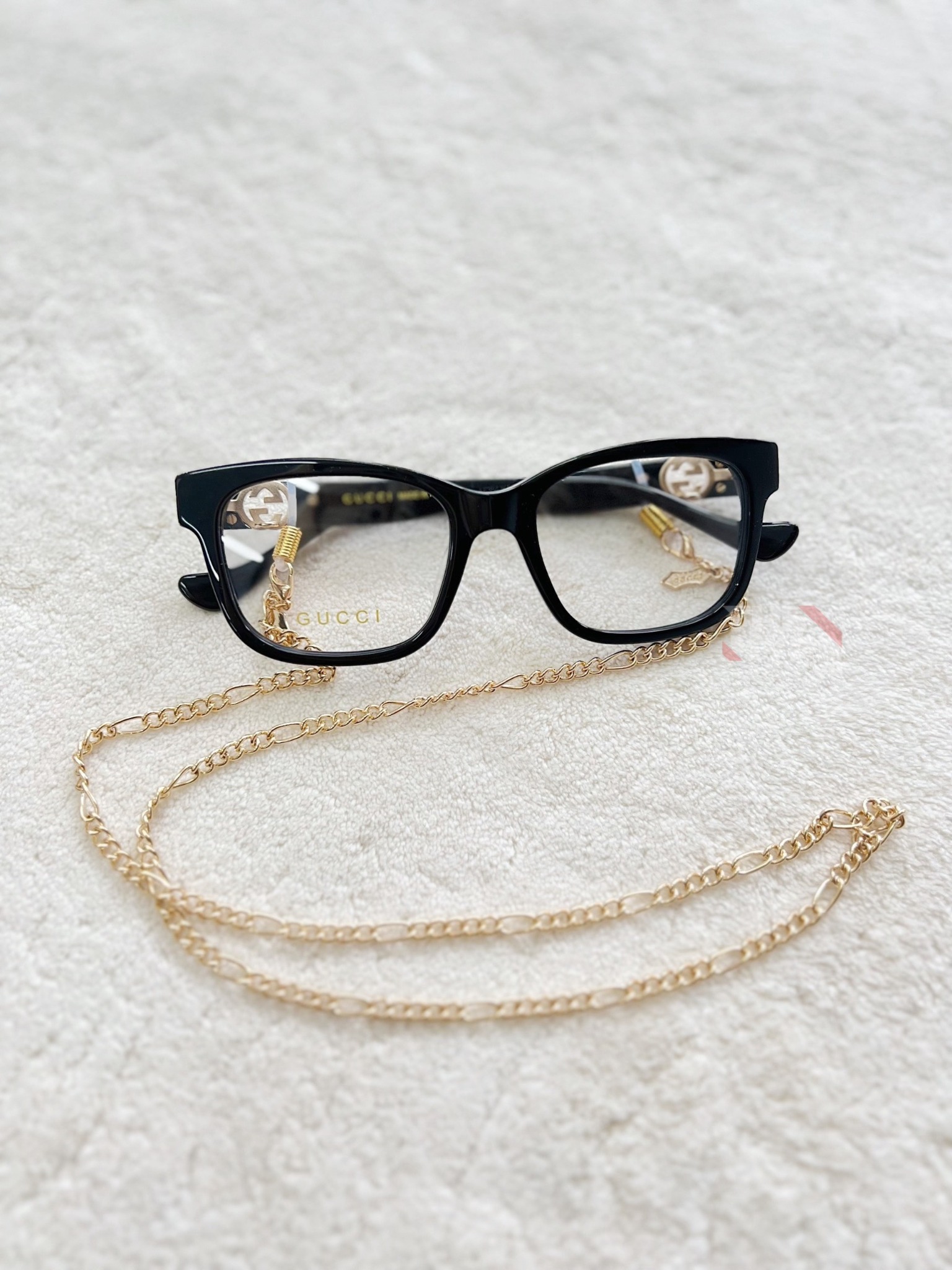 GUCCI GLASSES - Kính Gucci GG1025O 003 with Detachable Chain (Black) [Mirror Quality]