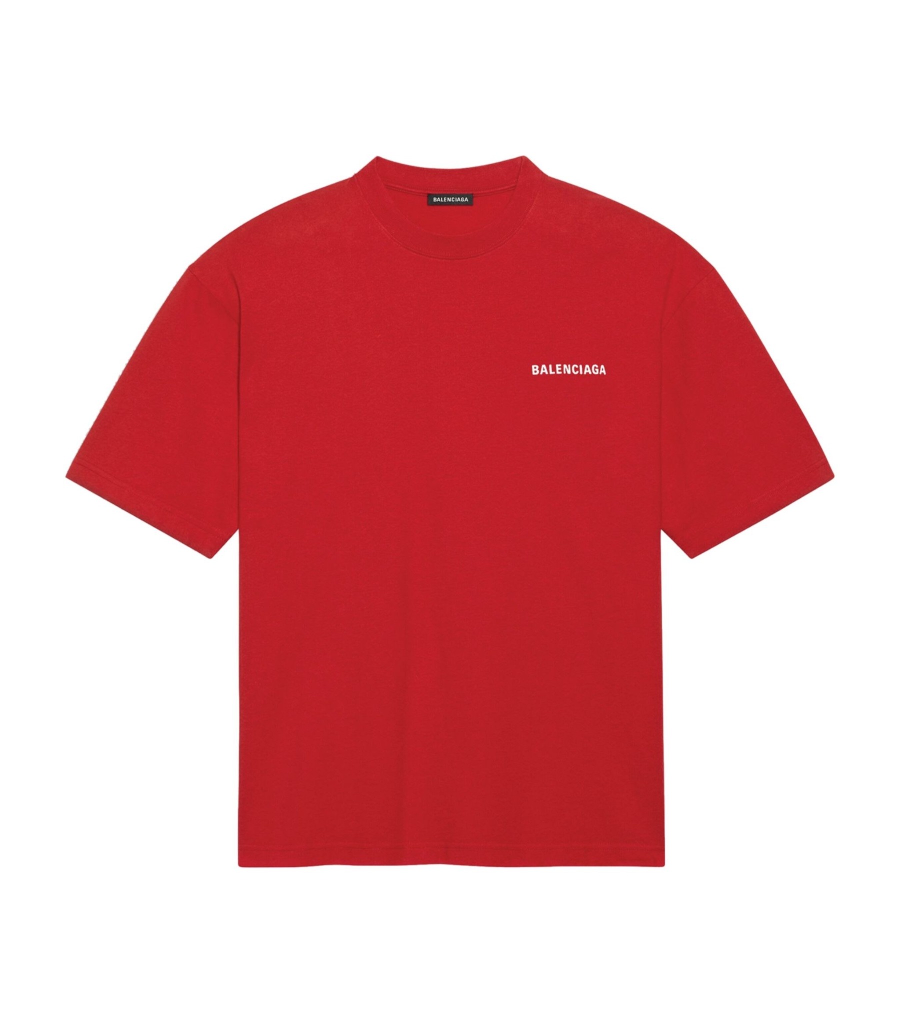 BALENCIAGA TEE - Áo Blcg Logo Back Print Cotton (Red) [Mirror Quality]