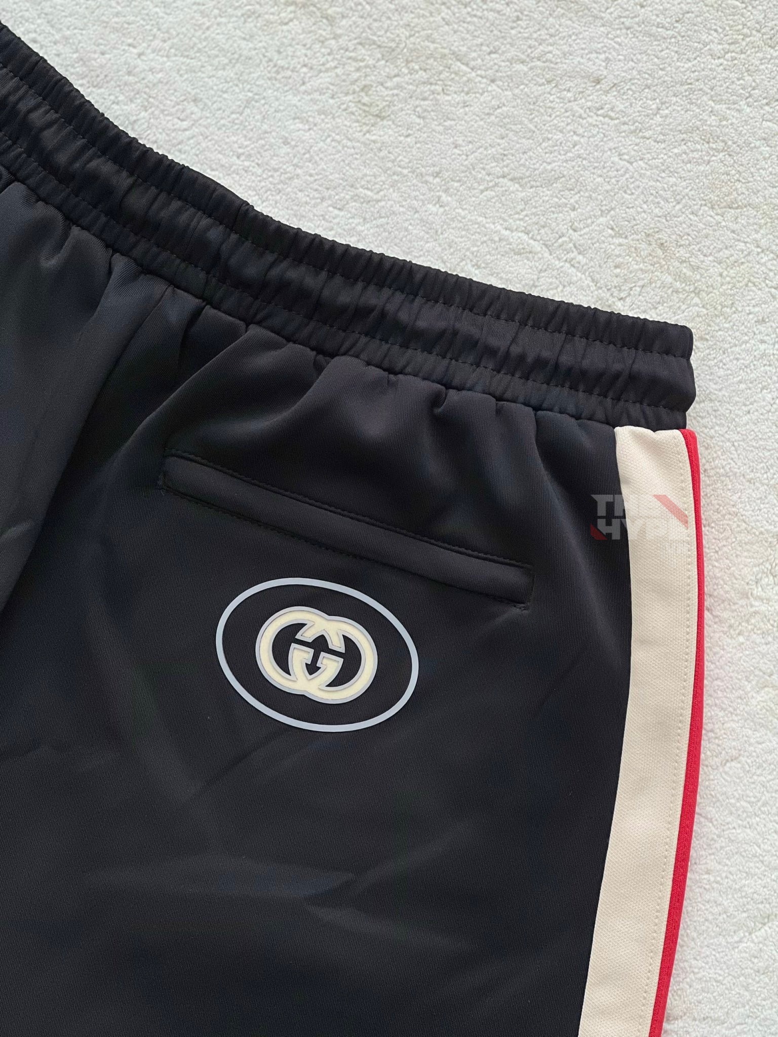 GUCCI SHORTS - Quần Shorts GG Jersey Technique (Black) [Mirror Quality]