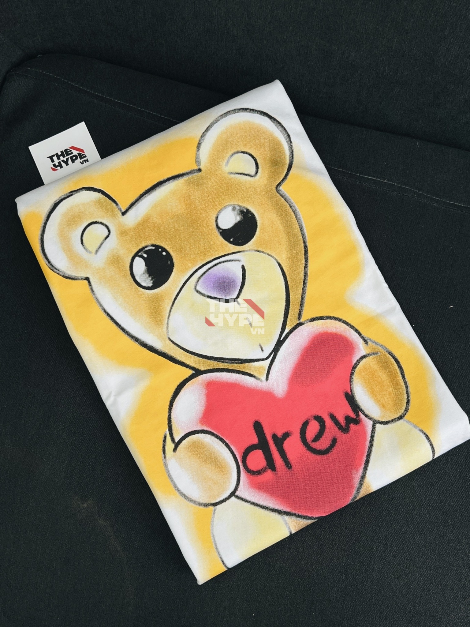 DREW TEE - Áo Thun Drew Heart Teddy SS23 (White) [Mirror Quality]