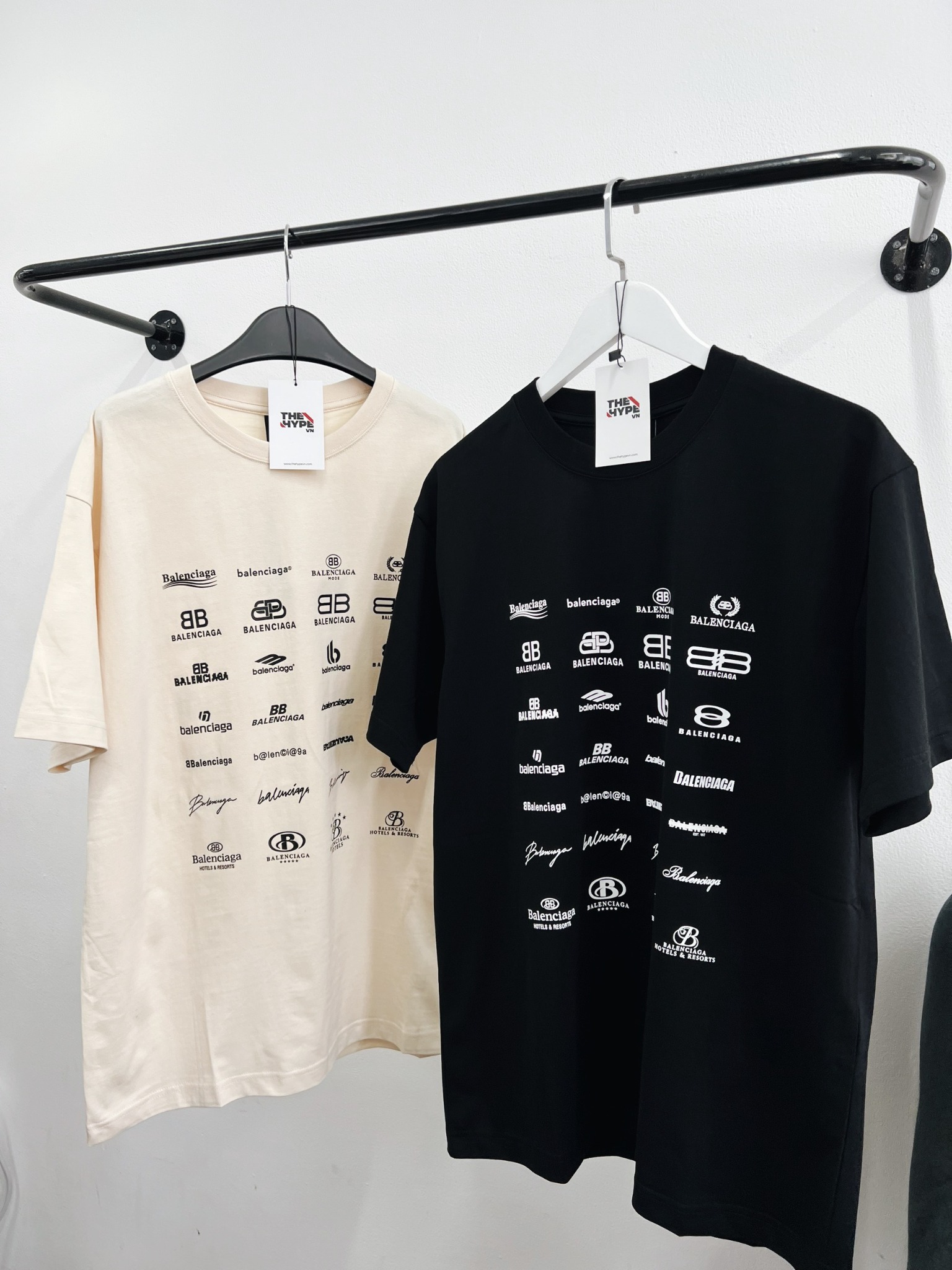 BALENCIAGA TEE - Áo BLCG MultiLogo Archives (Black) [MIRROR QUALITY]