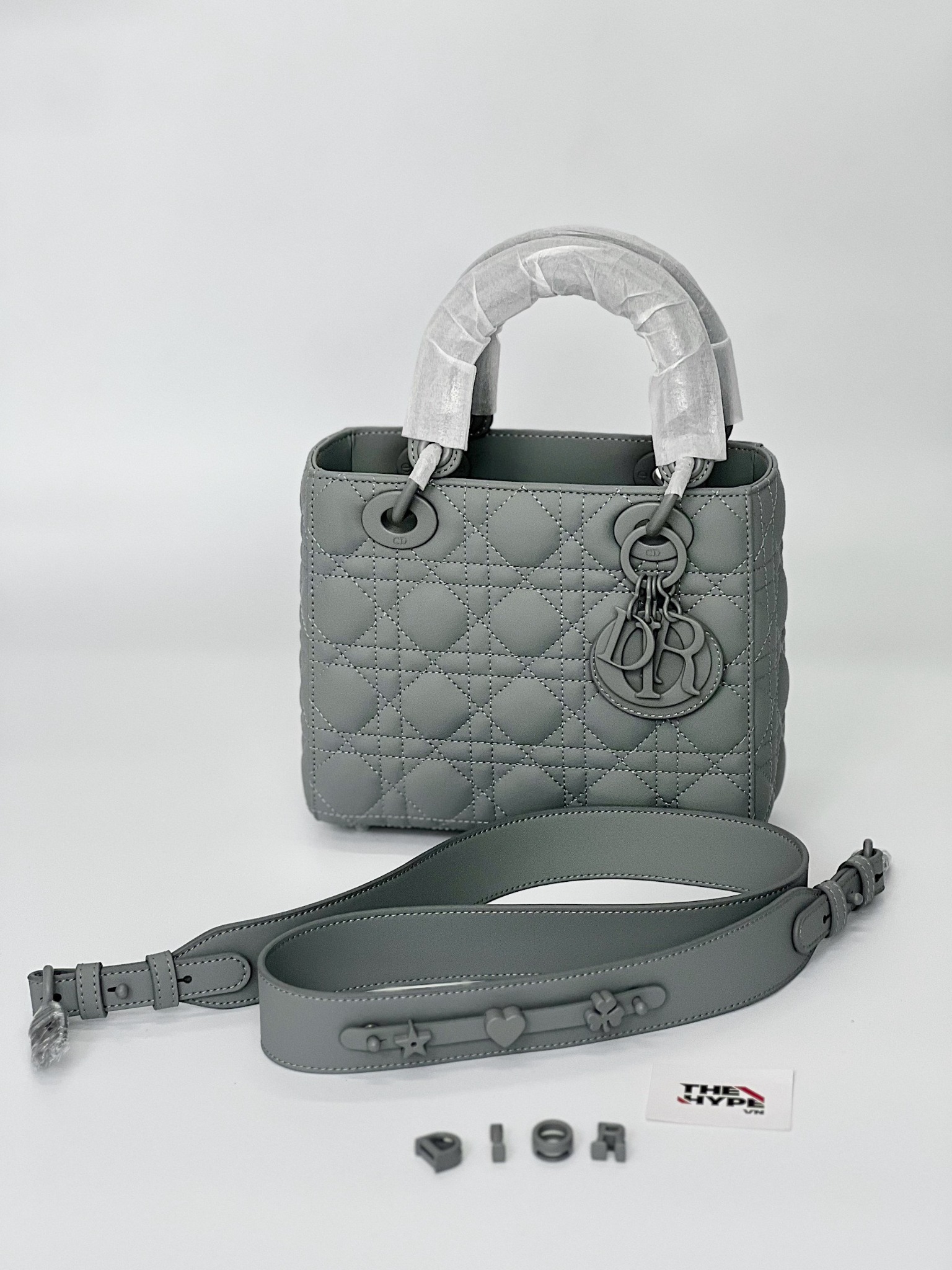 DIOR BAG - Túi Dior Lady ABCDior Ultramatte (Grey) [Mirror Quality]