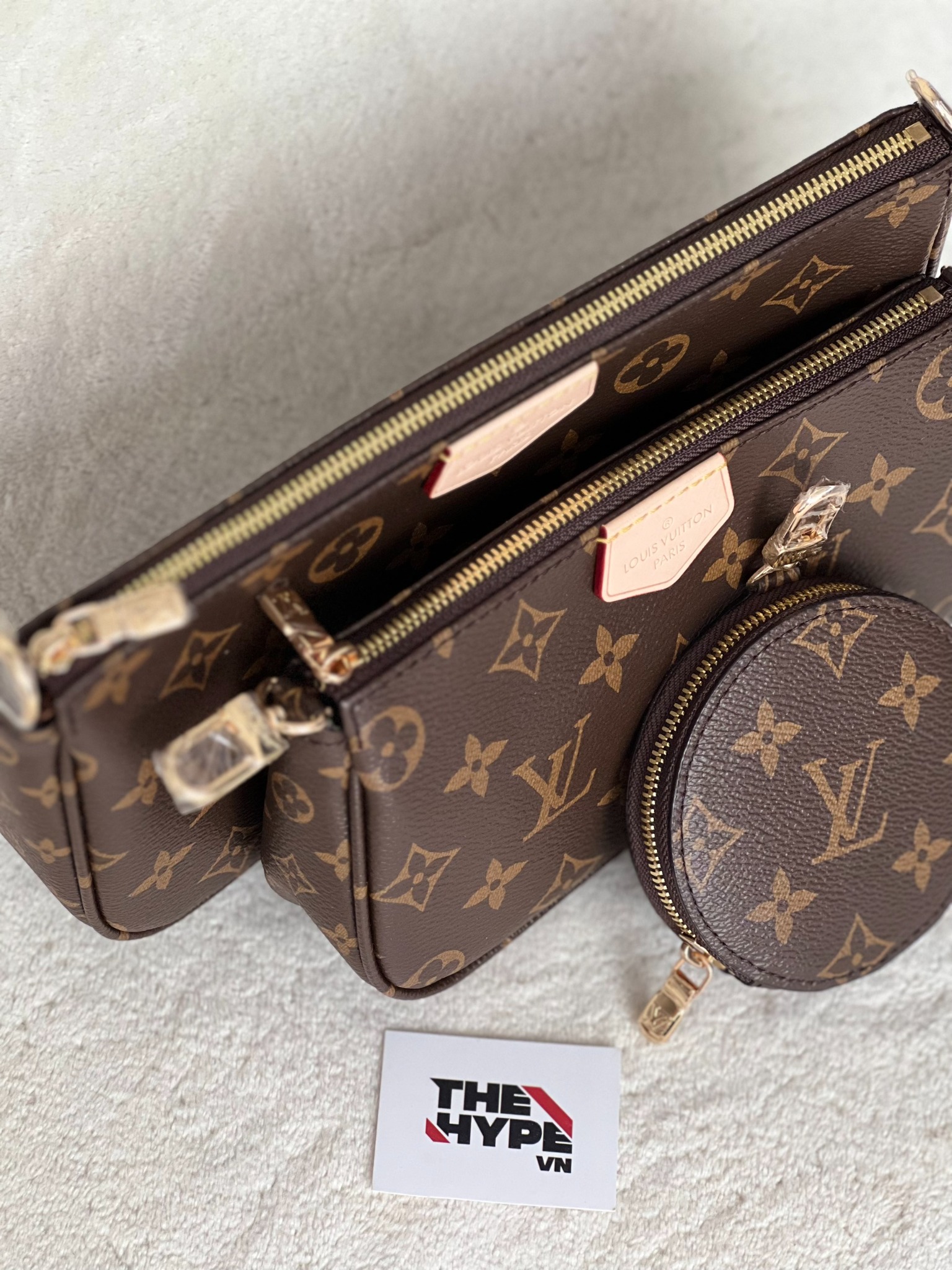 LOUIS VUITTON BAG - Túi LV Multi Pochette Accessories (Pink Strap) [Mirror Quality]