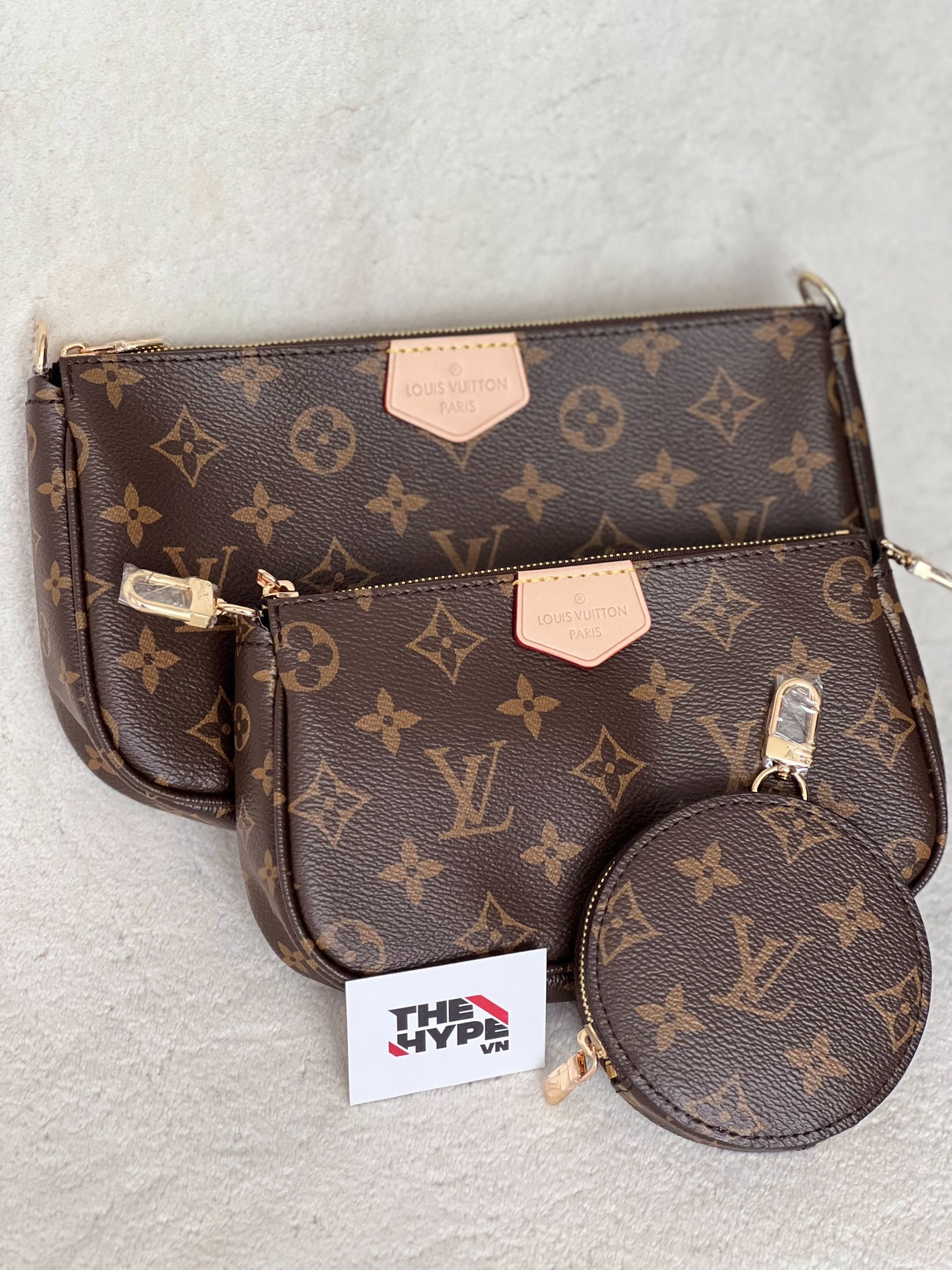 LOUIS VUITTON BAG - Túi LV Multi Pochette Accessories (Pink Strap) [Mirror Quality]