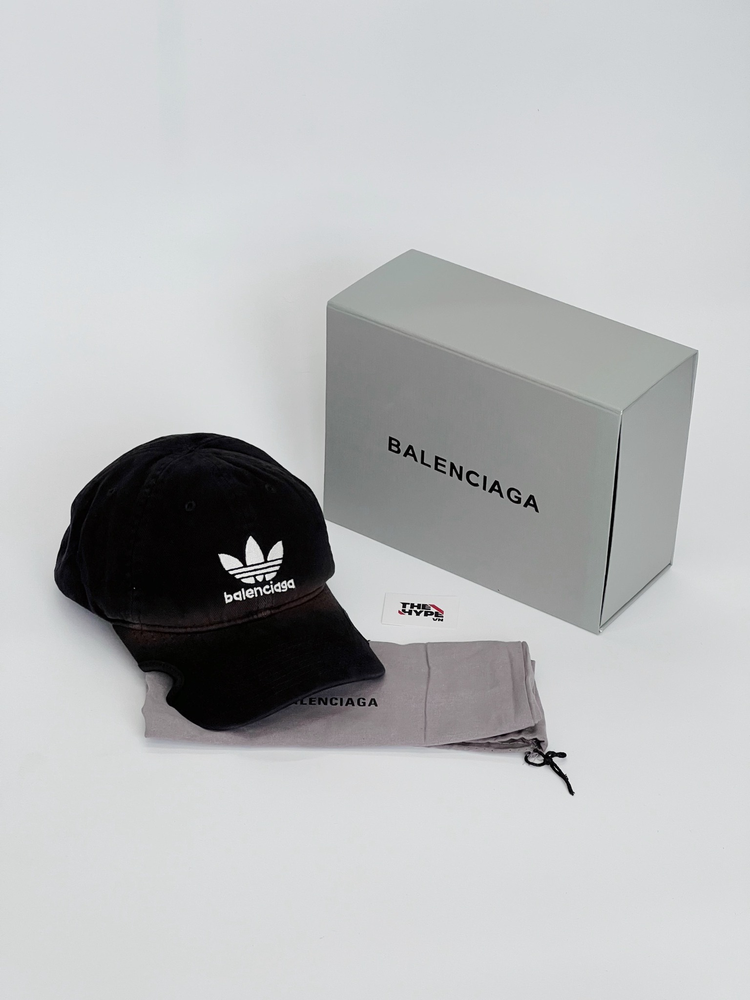 BALENCIAGA CAP- Mũ Lưỡi Trai BLCG x Adidas Logo Trefoil (Black) [MIRROR QUALITY]