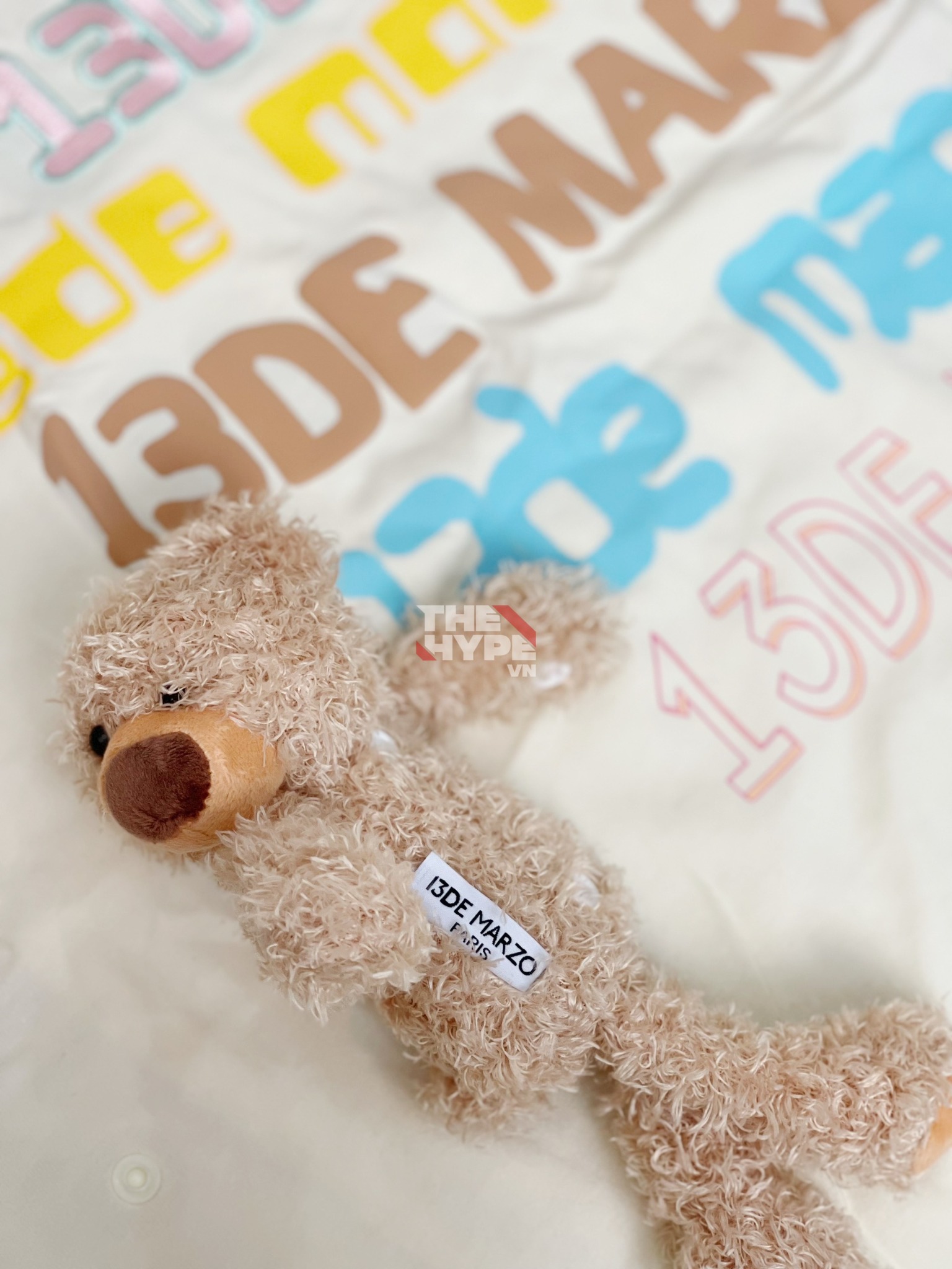 13DE MARZO TEE - Áo Thun 13De Natural Colorful Ribbon (Beige) Best Quality