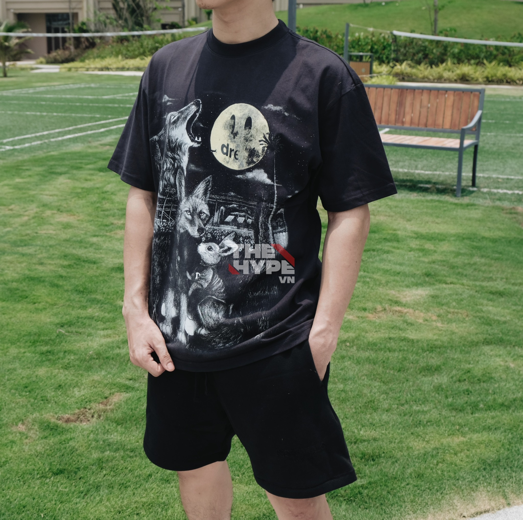 DREW TEE - Áo Thun Drew Full Moon SS23 (Đen) [Mirror Quality]