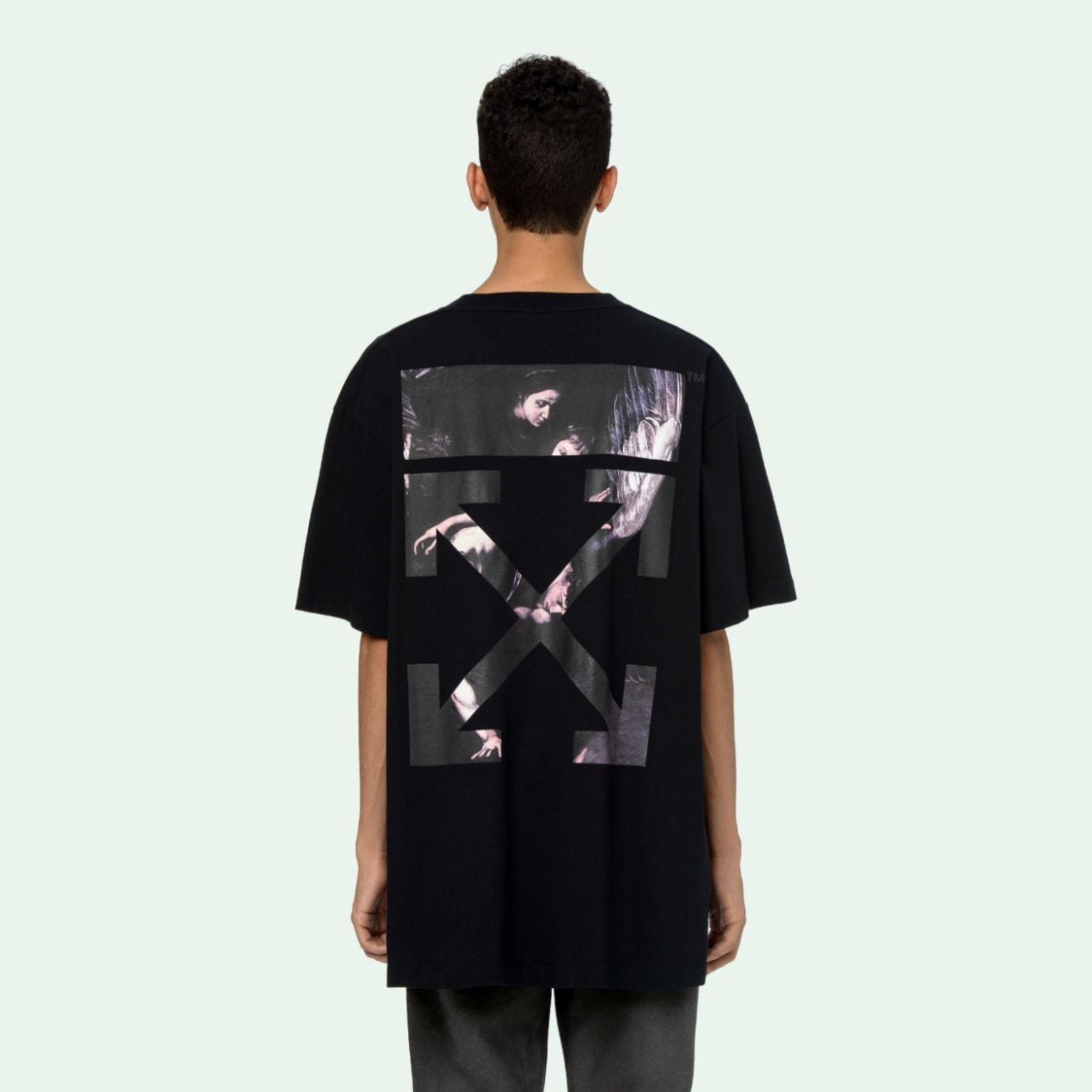 Áo thun Off-White Caravaggio Arrows S/S Over (Đen) [Mirror Quality]