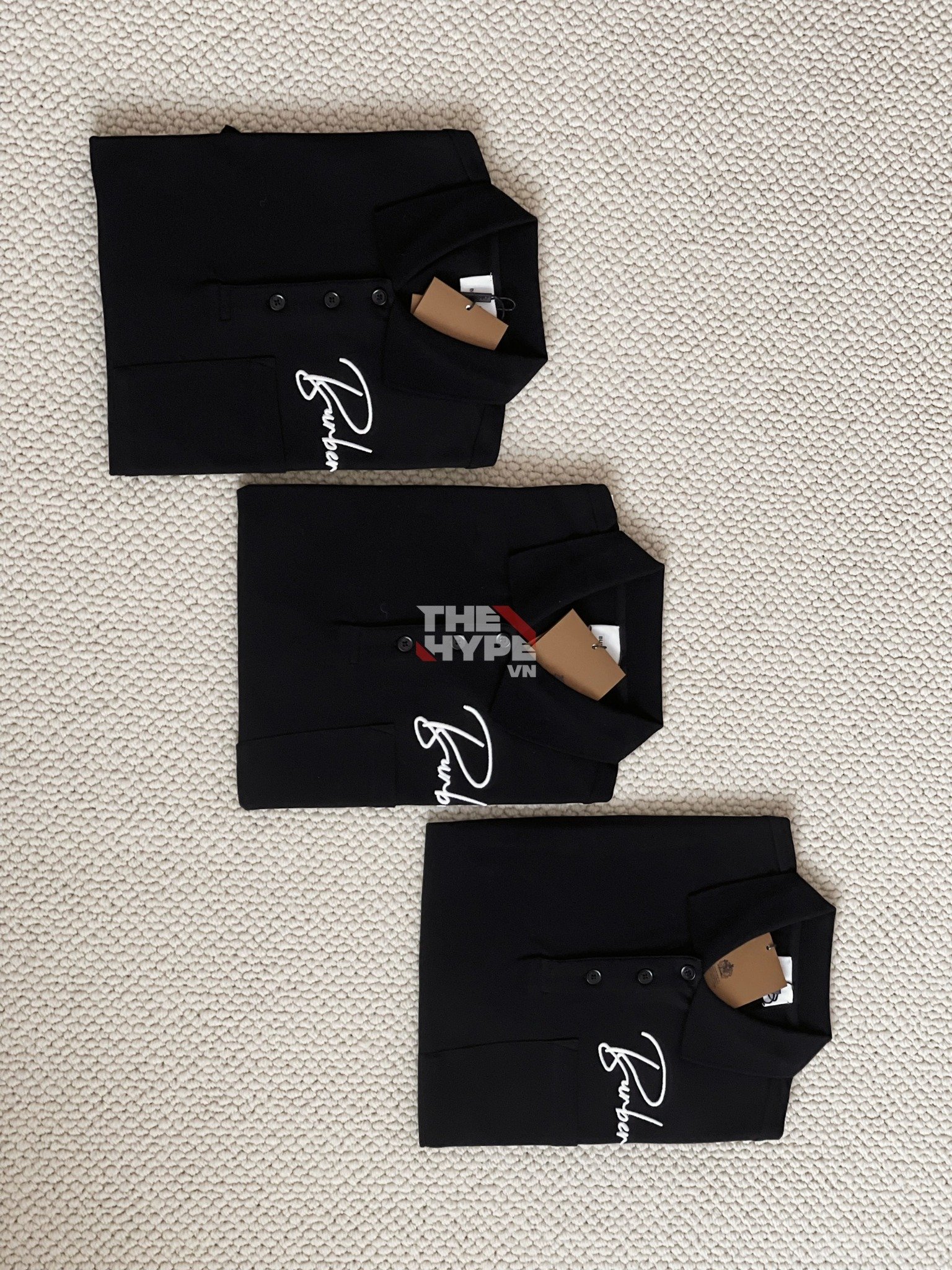 Áo Polo Burberry Logo Embroidered (Black) [Mirror Quality]