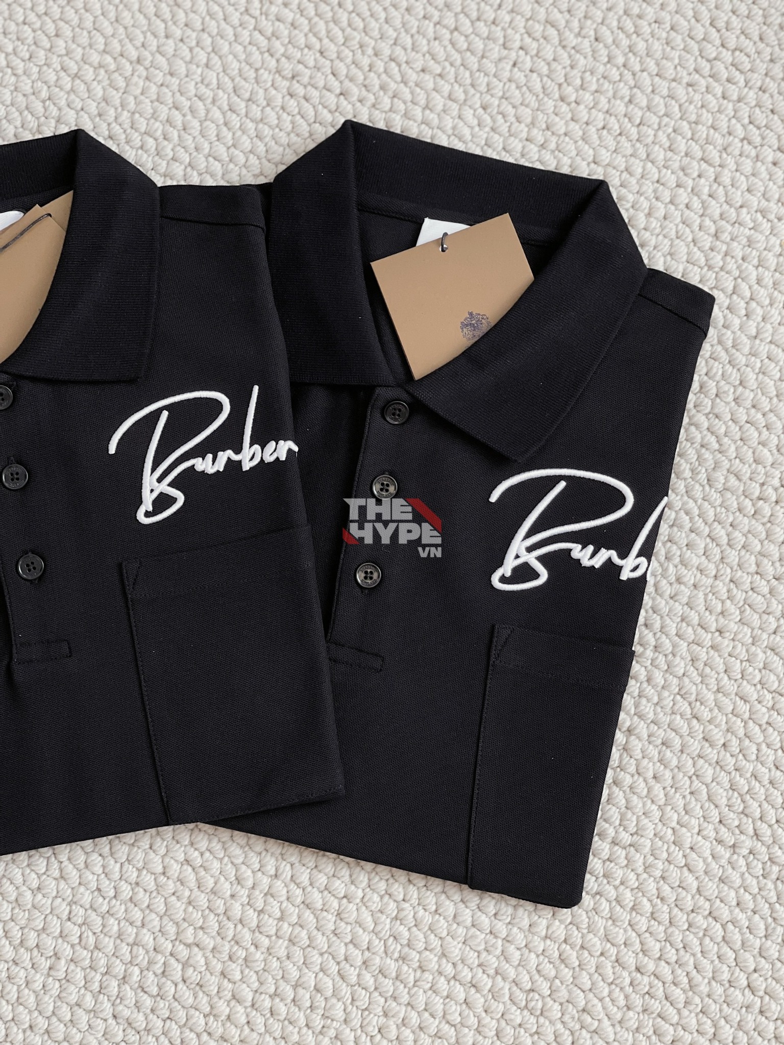 Áo Polo Burberry Logo Embroidered (Black) [Mirror Quality]